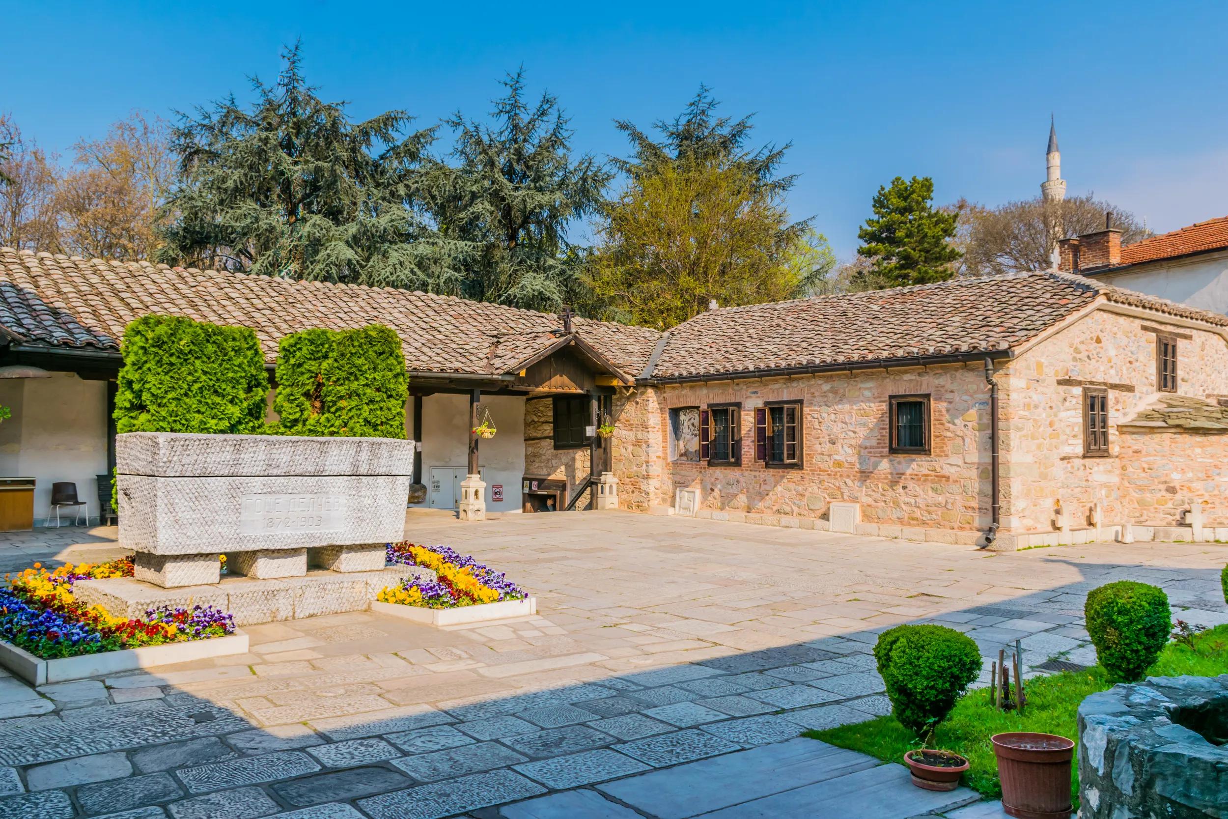 Macedonian Orthodox Church „Ascension of Jesus“ with Goce Delcev burial sarcophagus in Old Bazar in Skopje city