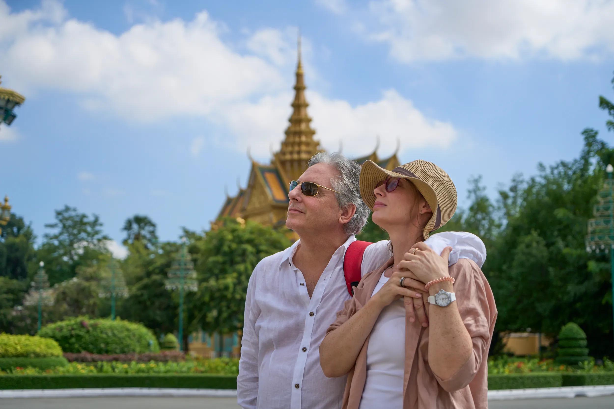 Couples on tour in  Phnom Penh Cambodia