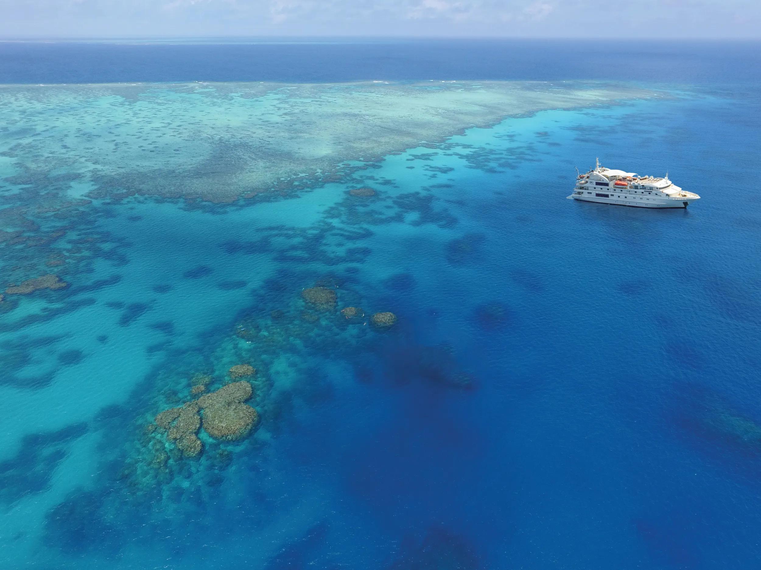 Coral Discoverer on the Great Barrier Reef, QLD - Outerknown Adventures Great Barrier Reef