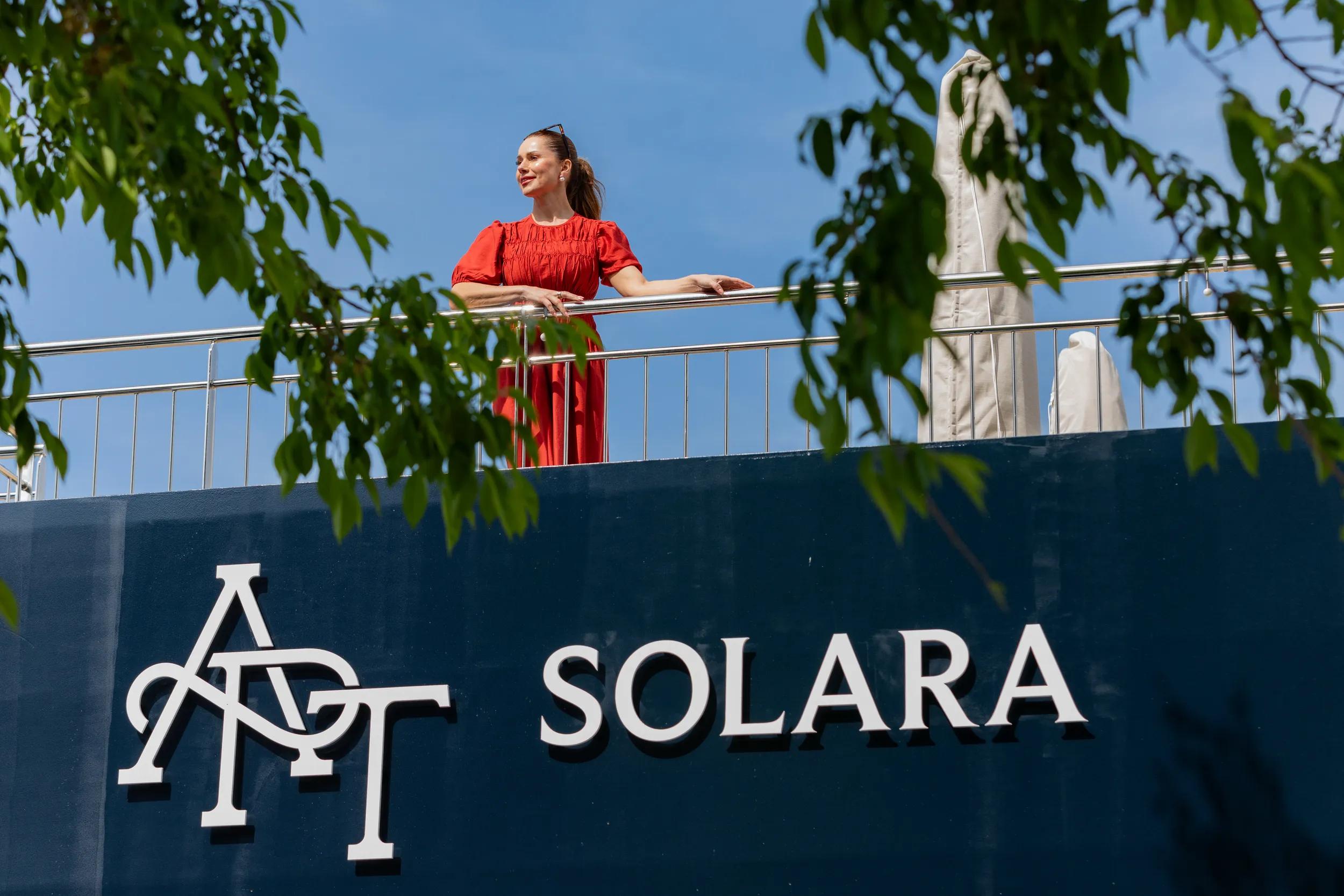 APT Solara photoshoot 2025, Lifestyle, people on the Top Deck.