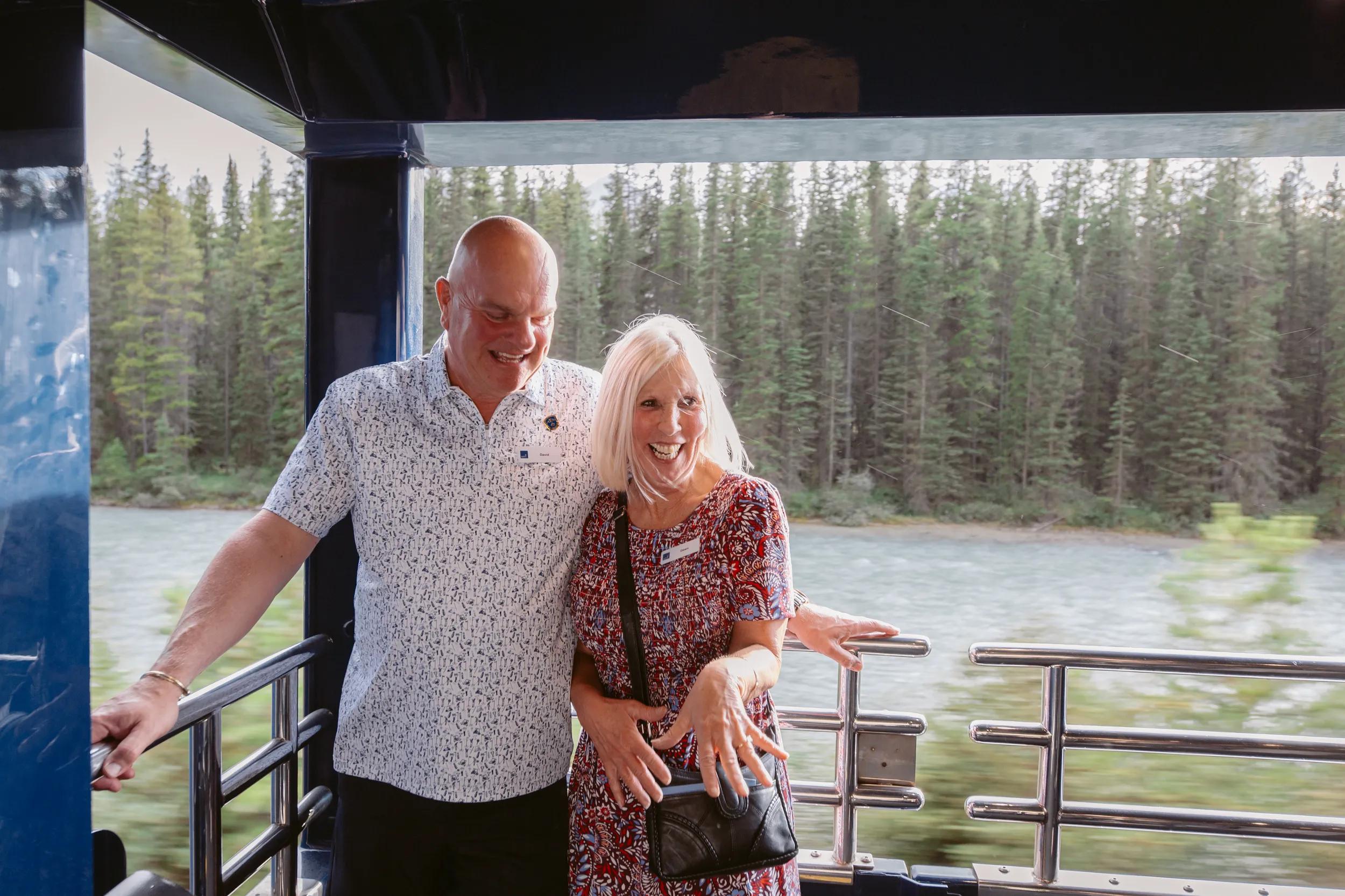 APT guests Dave and Dawn get engaged on the Rocky Mountaineer.