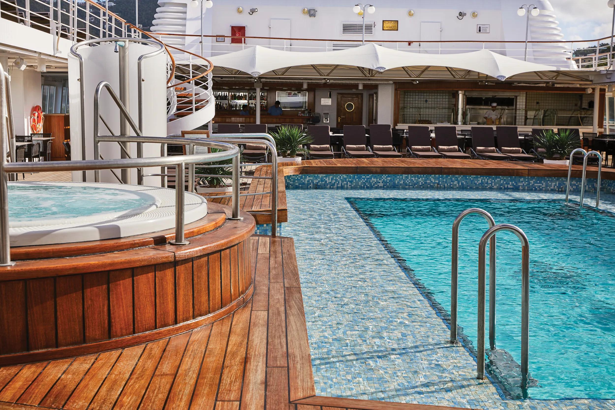 The Swimming Pool and Hydromassage of the Pool Deck, Silver Wind.