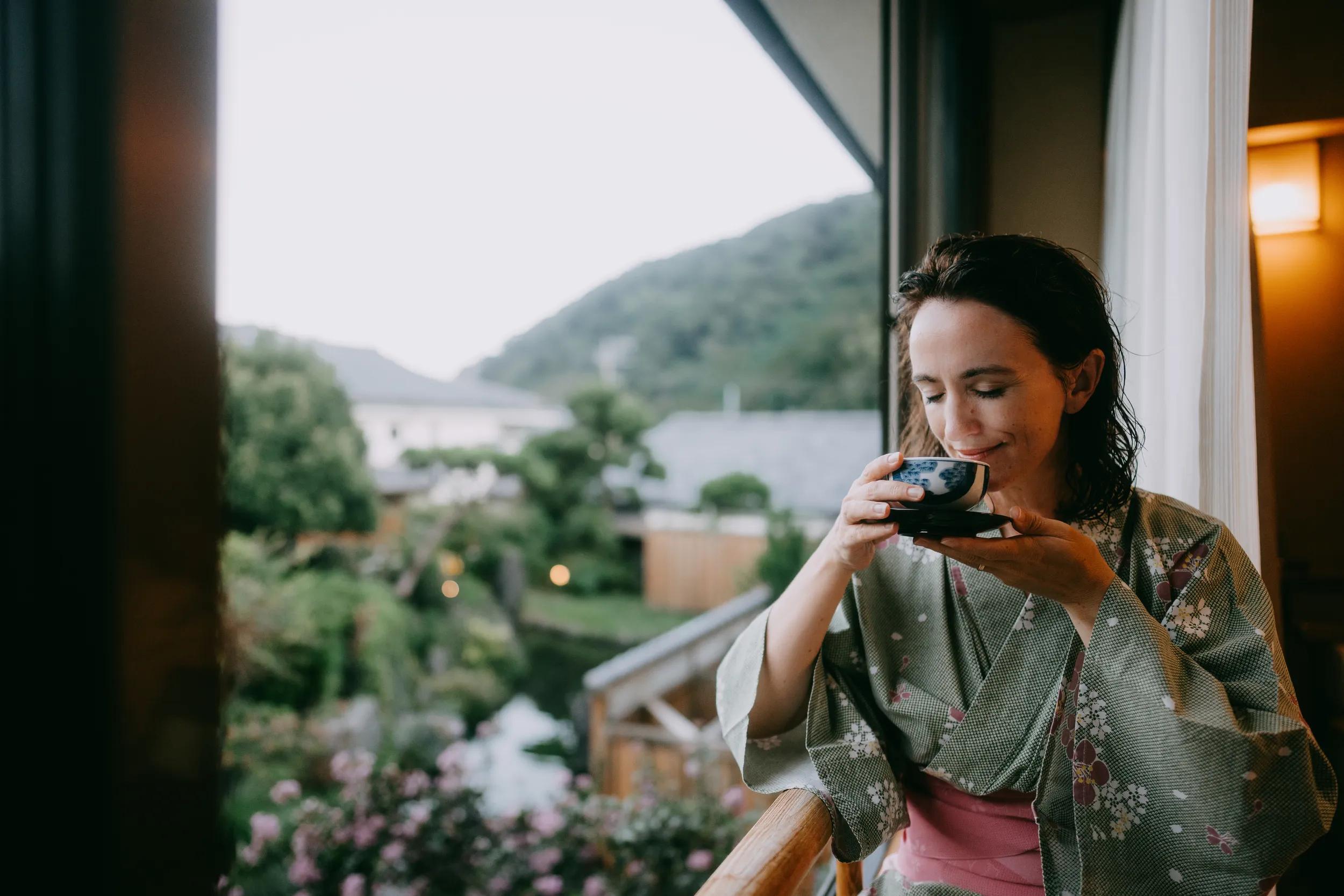 Generic women dressed in Kimonos