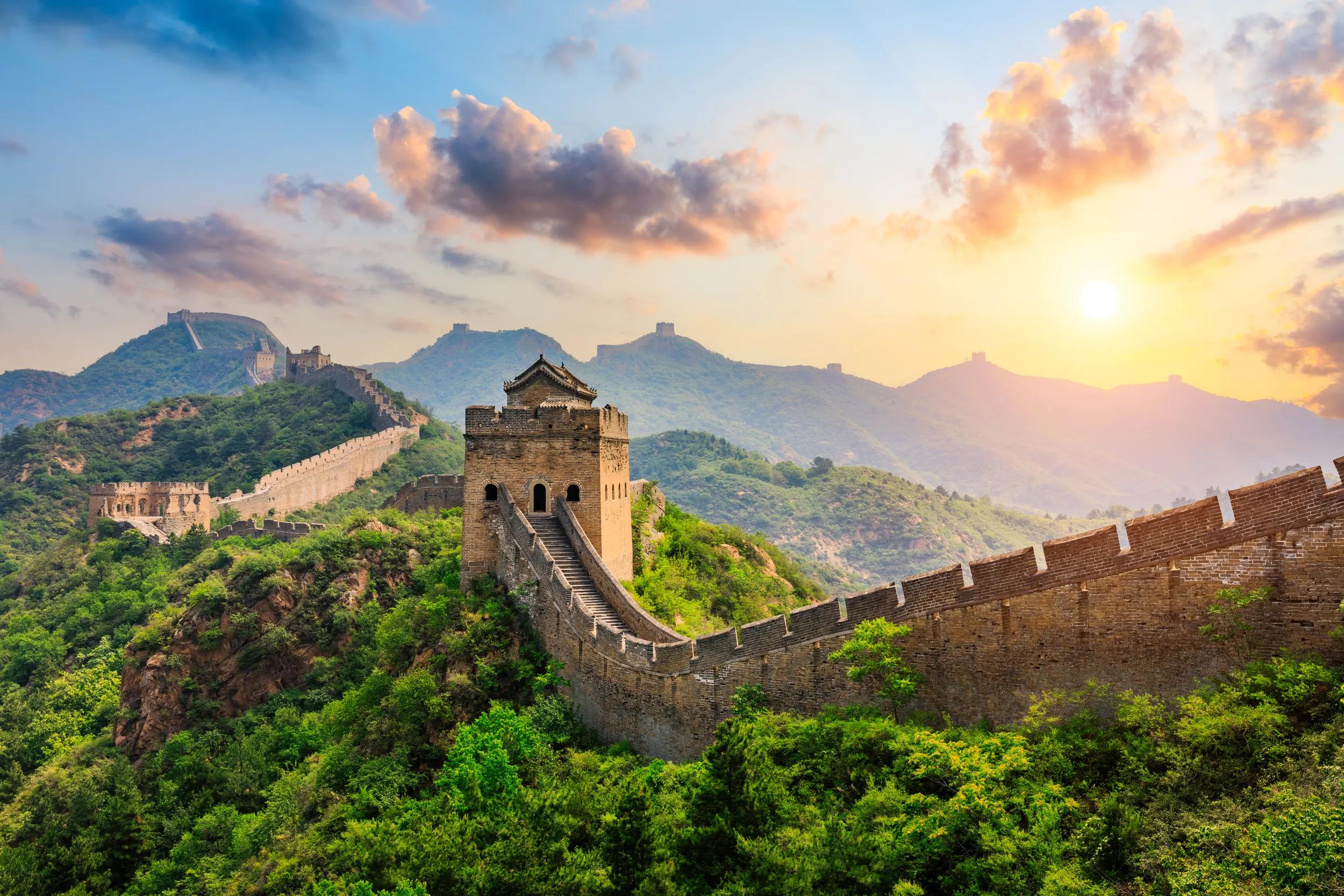 The Great Wall of China. A famous travel destinations in China.