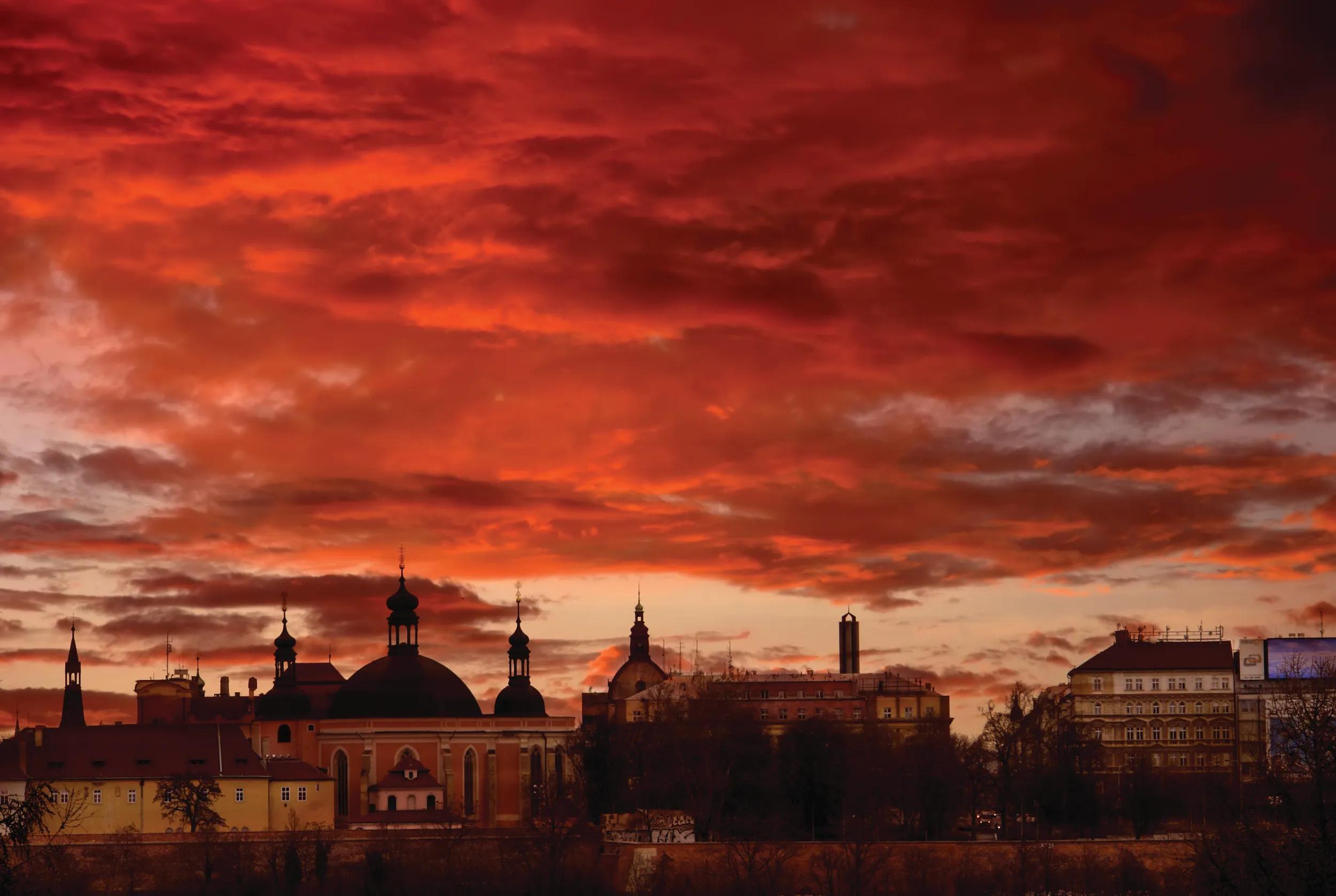 prague city of czeh republic at night