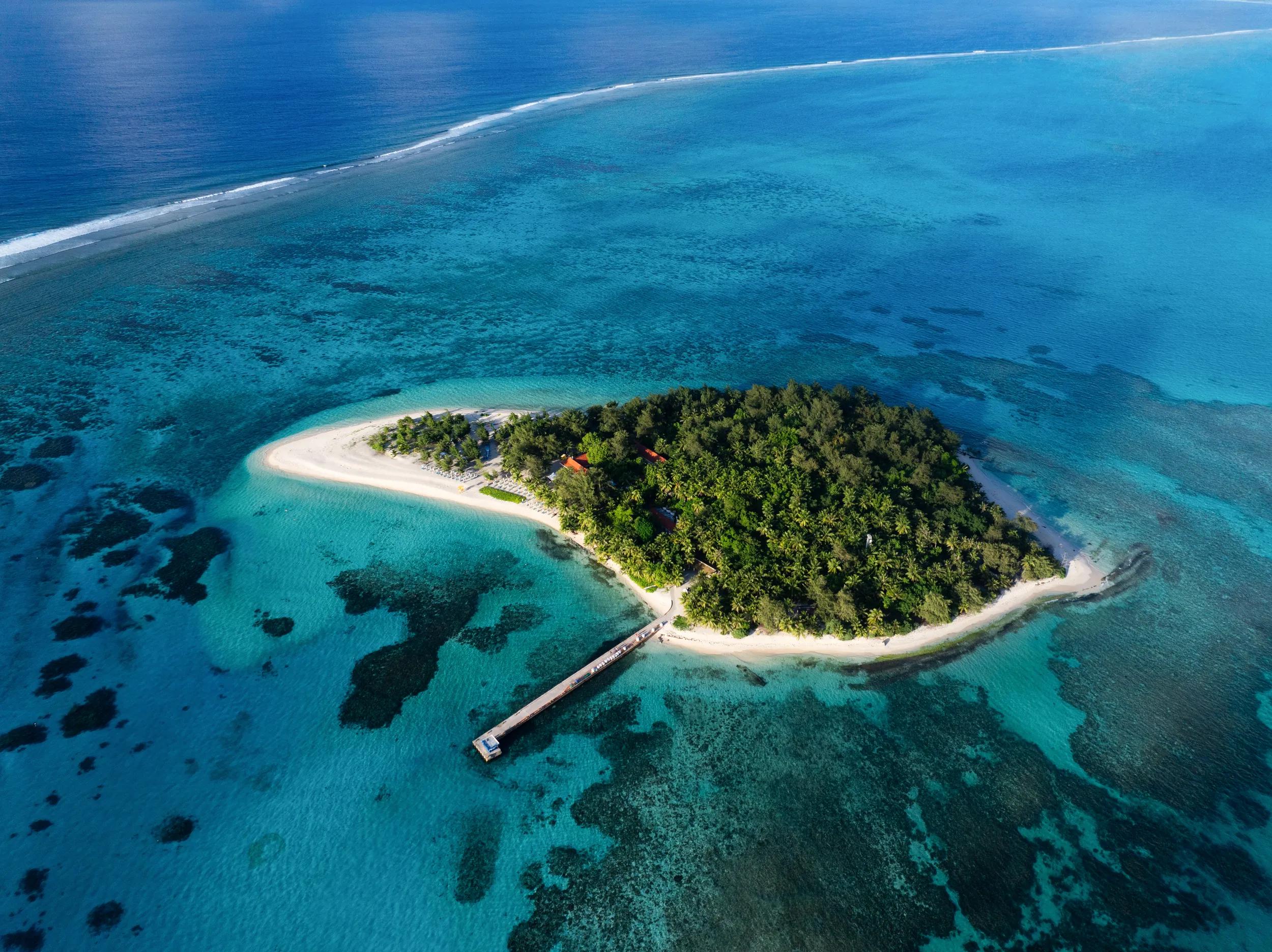 Scenery of the Warship Island on Saipan