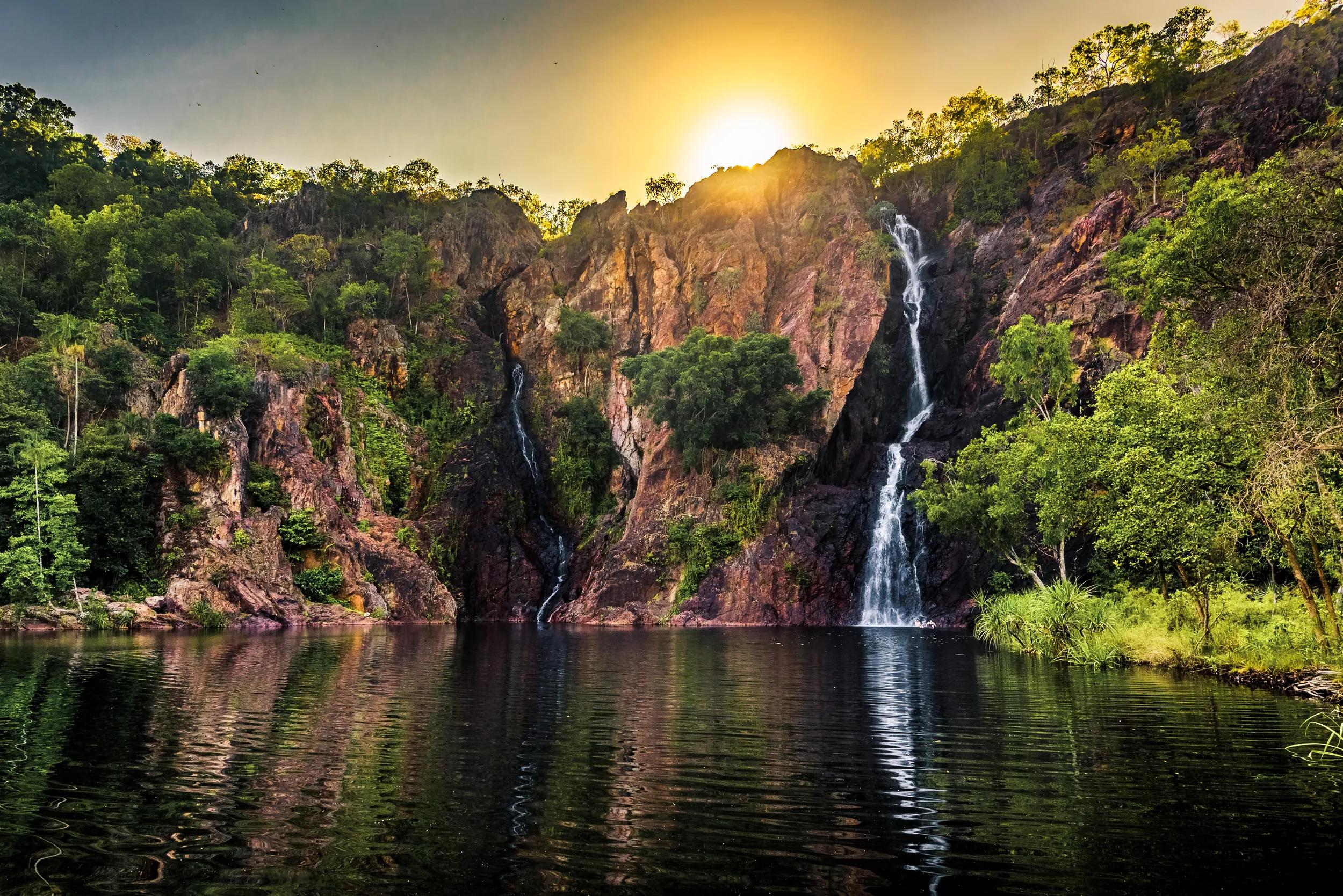 Sunrise over Florence Falls in Litchfield National Park, Northern Territory