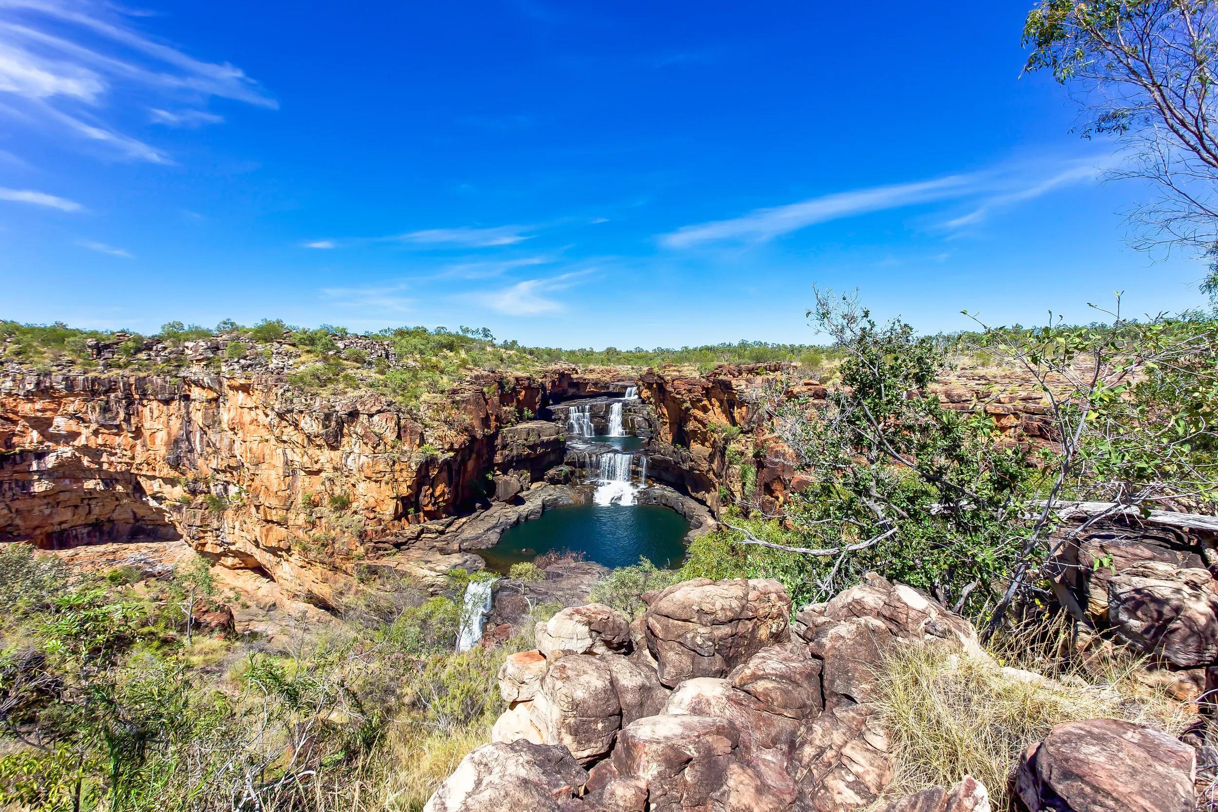 Mitchell Falls in the outback Kimberley region of Western Australia.