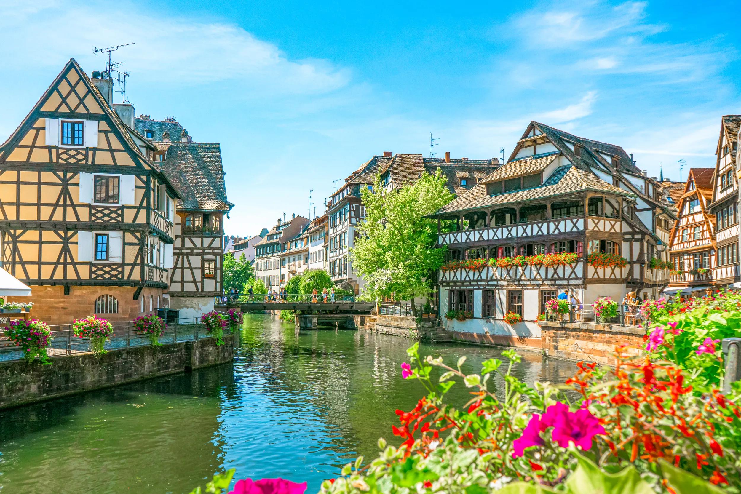 Strasbourg traditional half-timbered houses in La Petite France