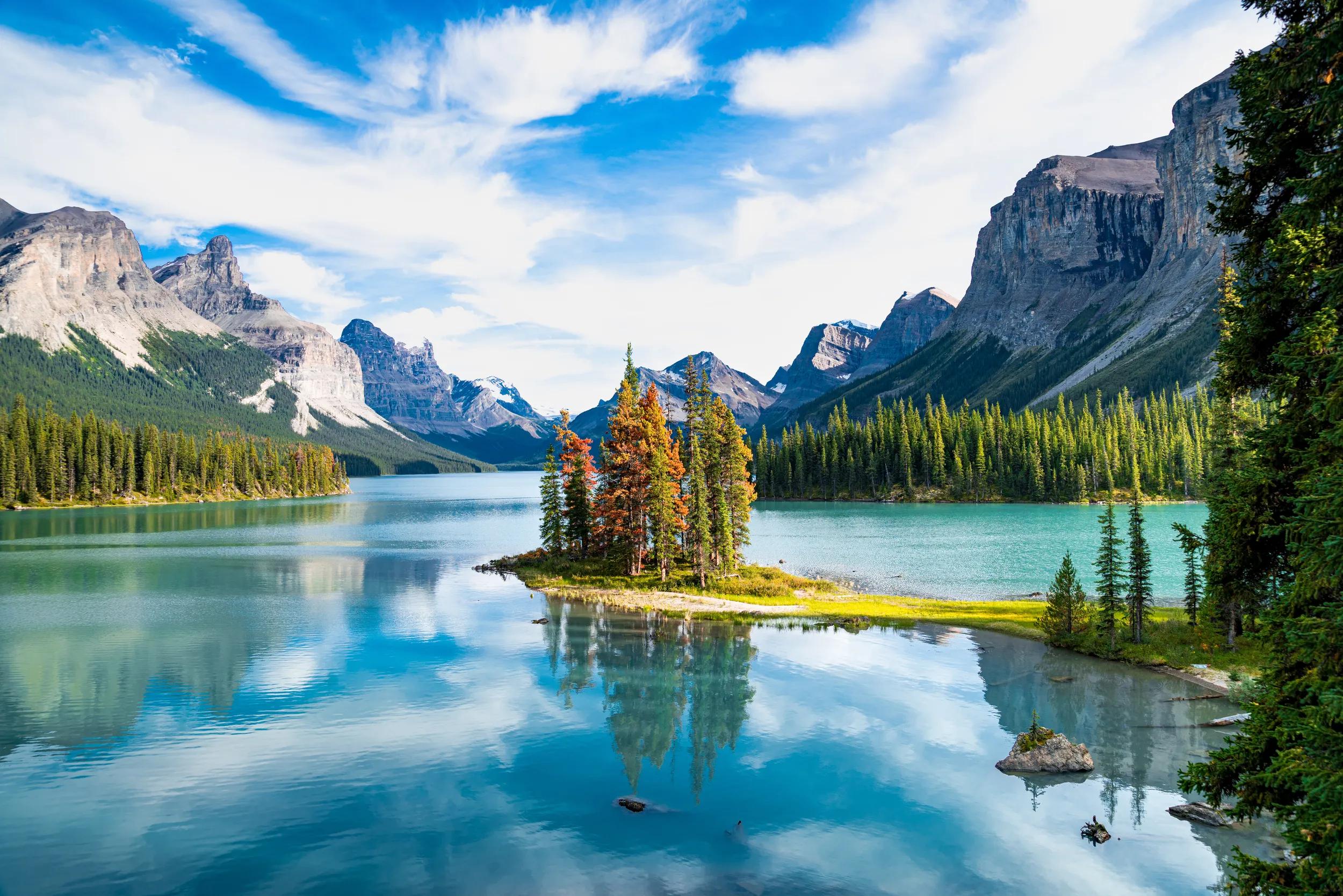 Spirit Island, Maligne Lake, Jasper National Park, Alberta, Canada