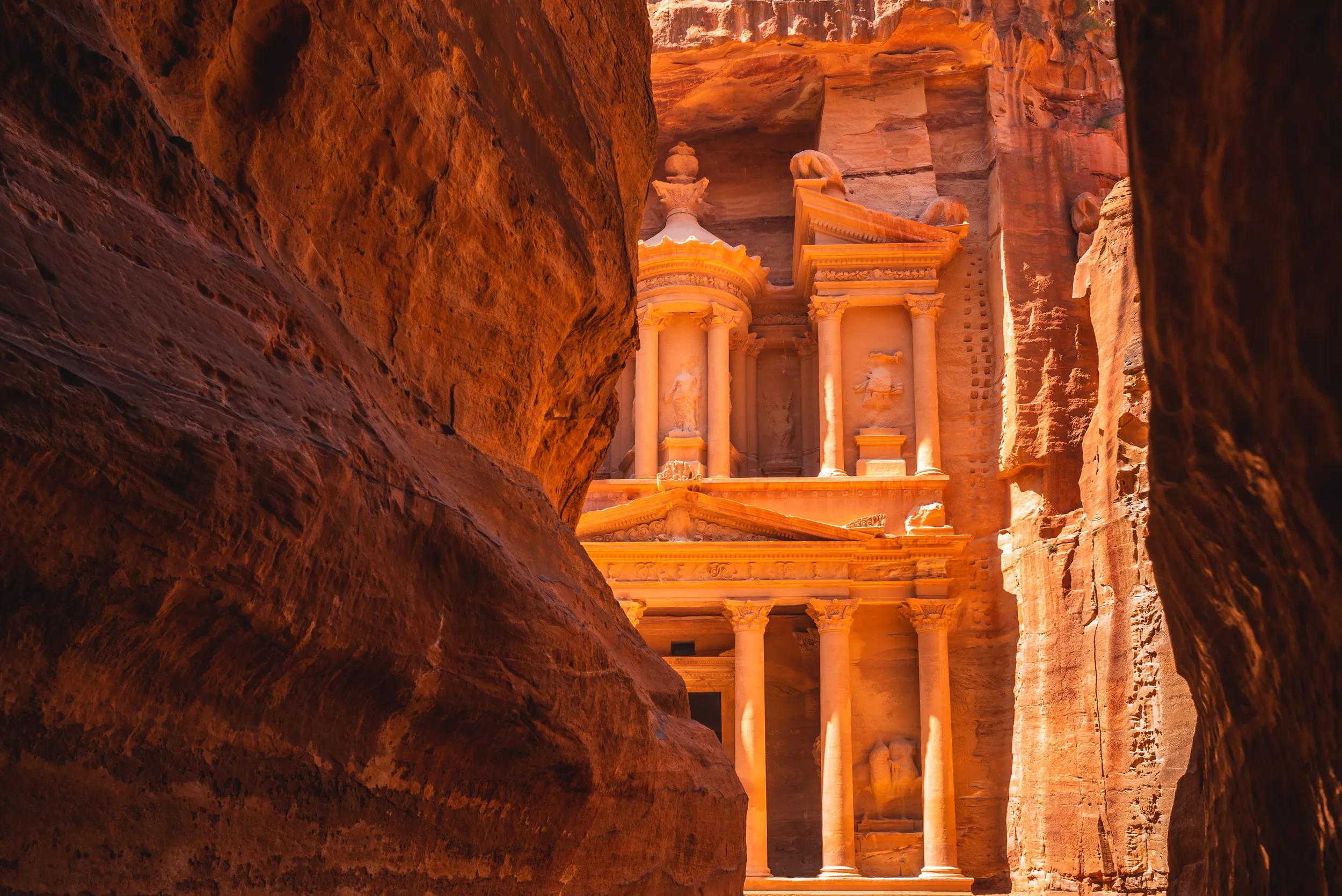 Al Khazneh, aka The Treasury at Petra, jordan. unesco world heritage site