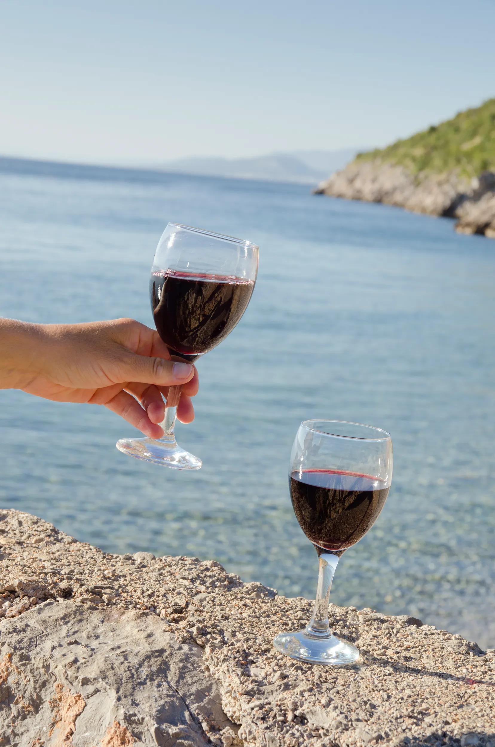 Toasting good health at Senj, Adriatic Sea, Isria, Croatia