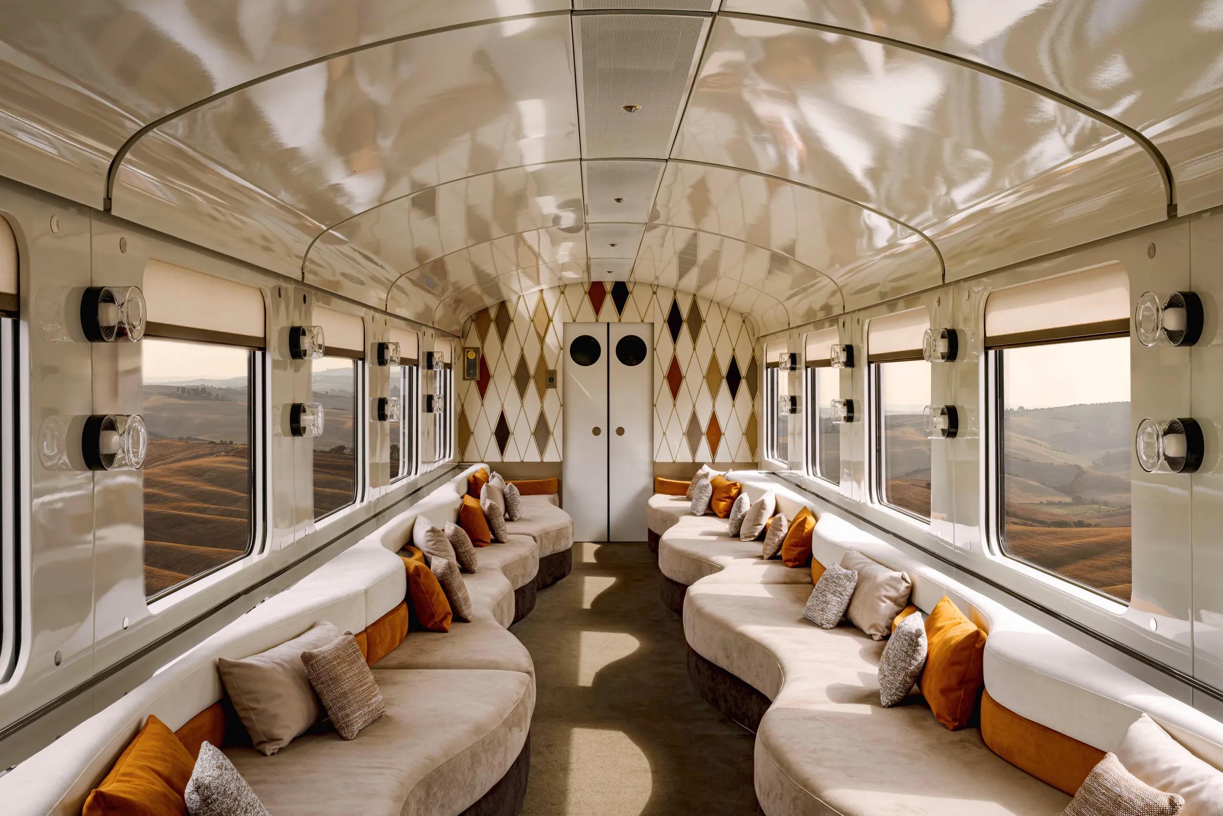 Interior, La Dolce Vita Orient Express Train, Italy.