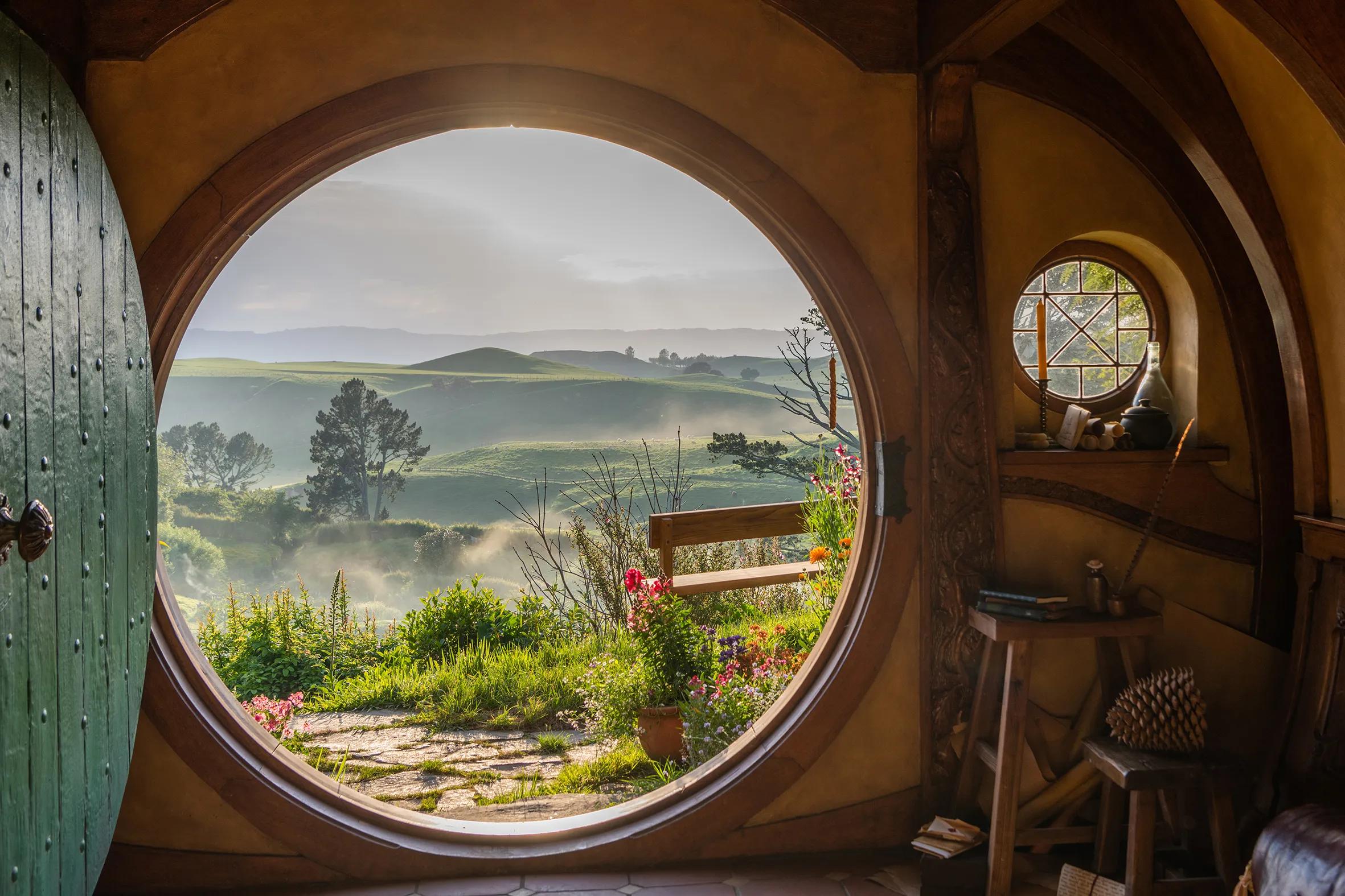 Hobbiton movie set in New Zealand.