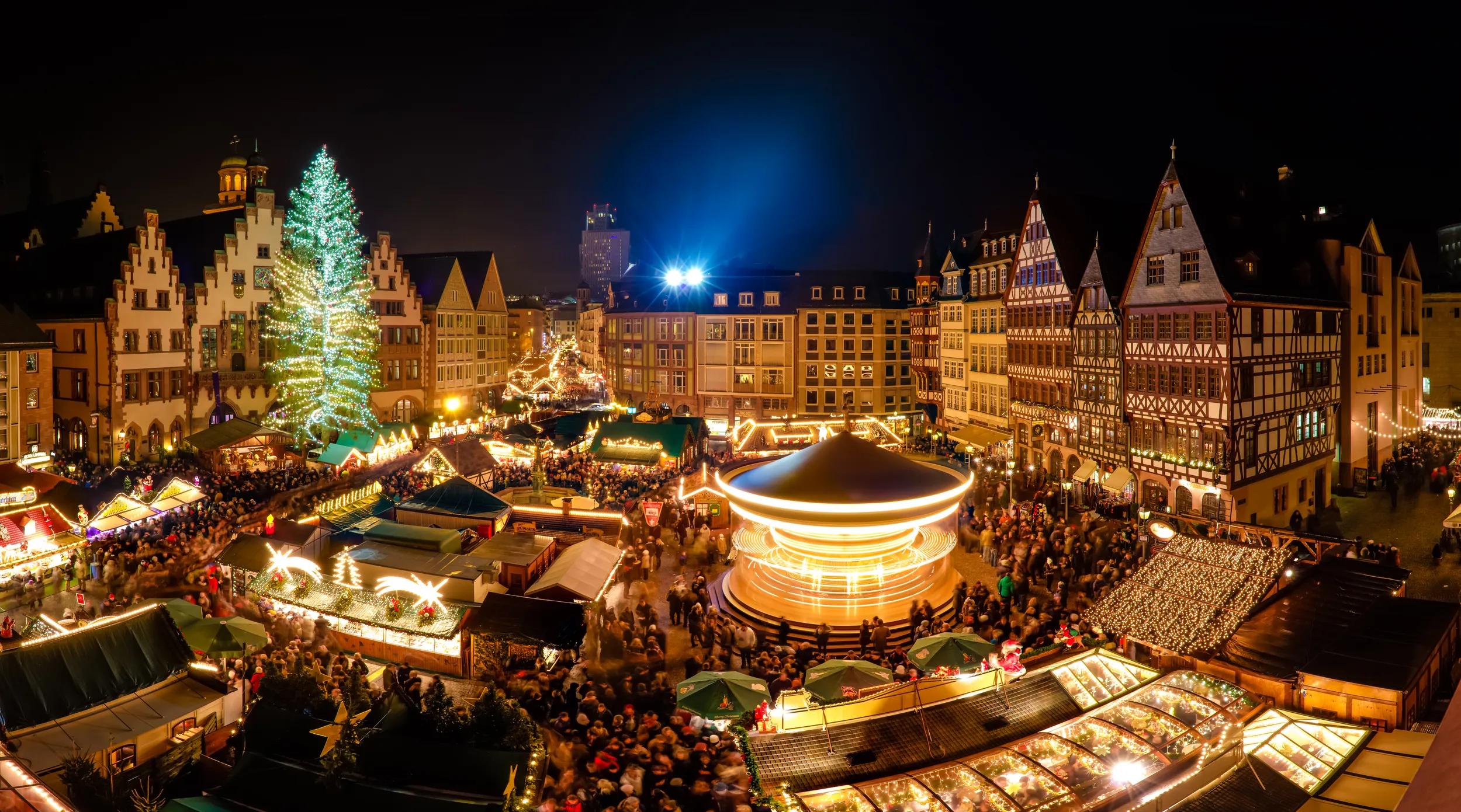 Christmas Market in Frankfurt, Germany, Dec 2012.