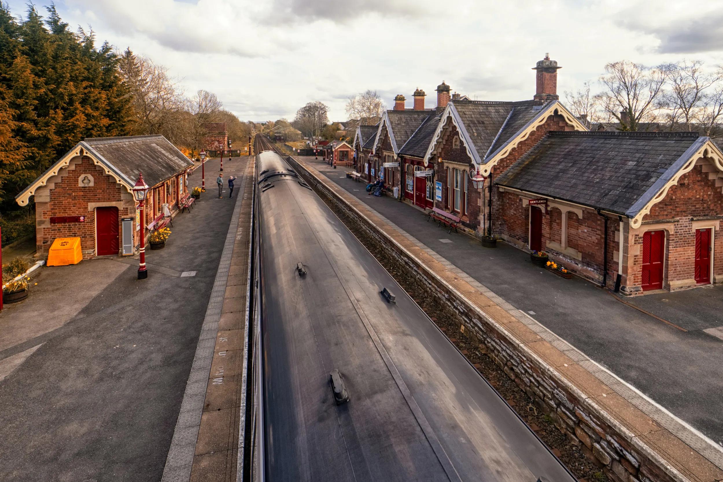 31.03.24 Appelby, Cumbria, UK. Train ready to set off on the Settle to Carlisle line at Appleby in Cumbria