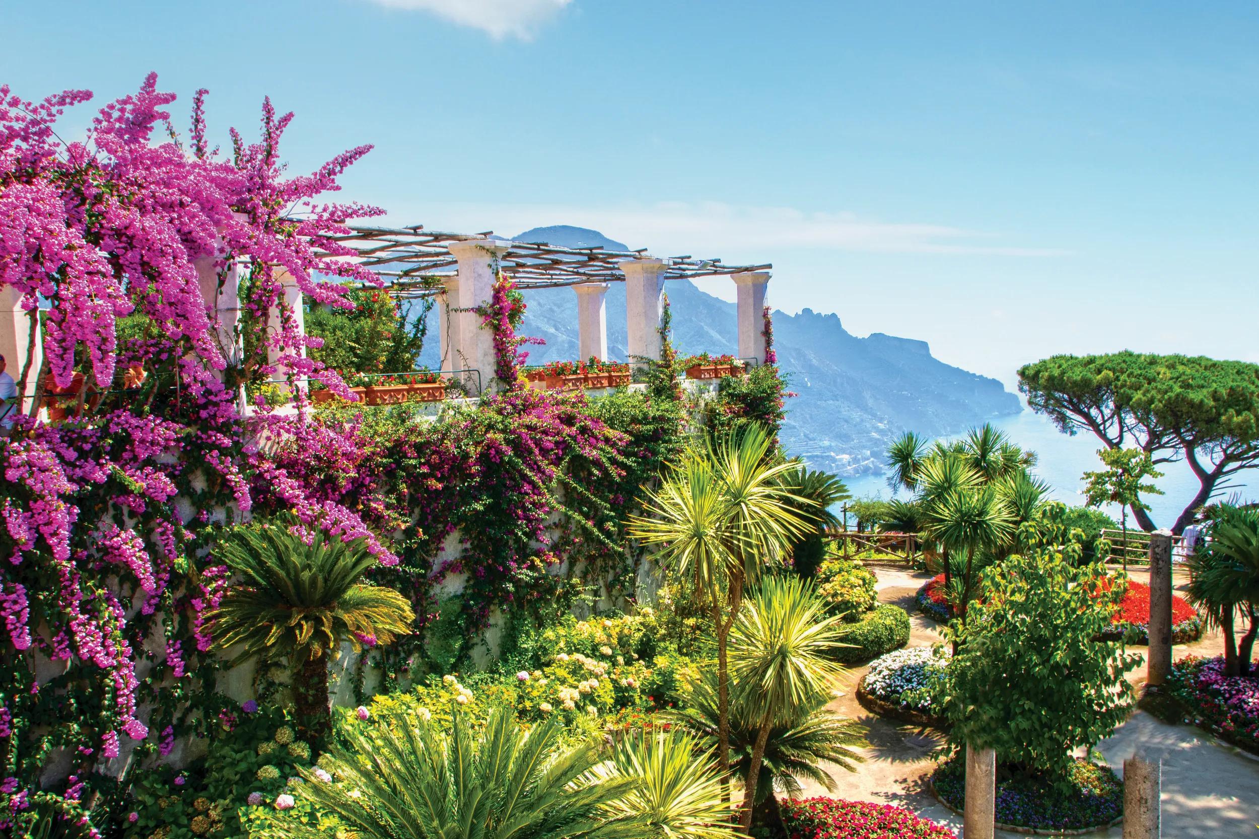 woderful gardens of Villa Rufolo at Ravello, Italy