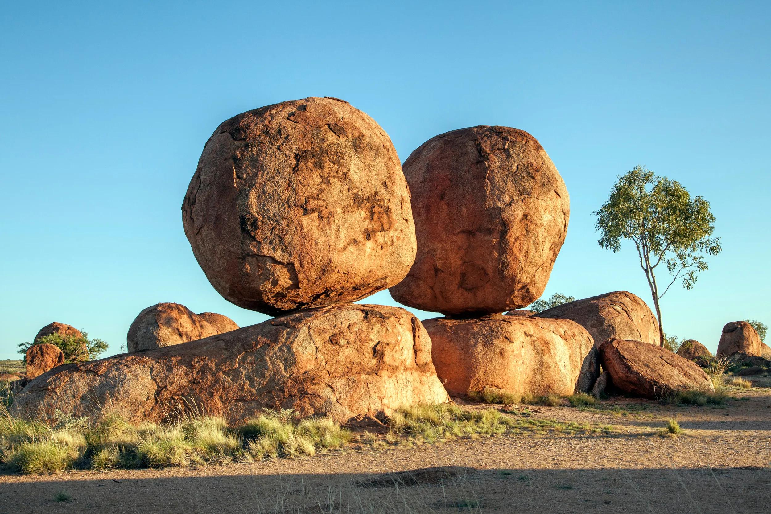Karlu Karlu, Devils Marbles Conservation Reserve is a protected area located 105 km south of Tennant Creek, Northern Territory, Australia.