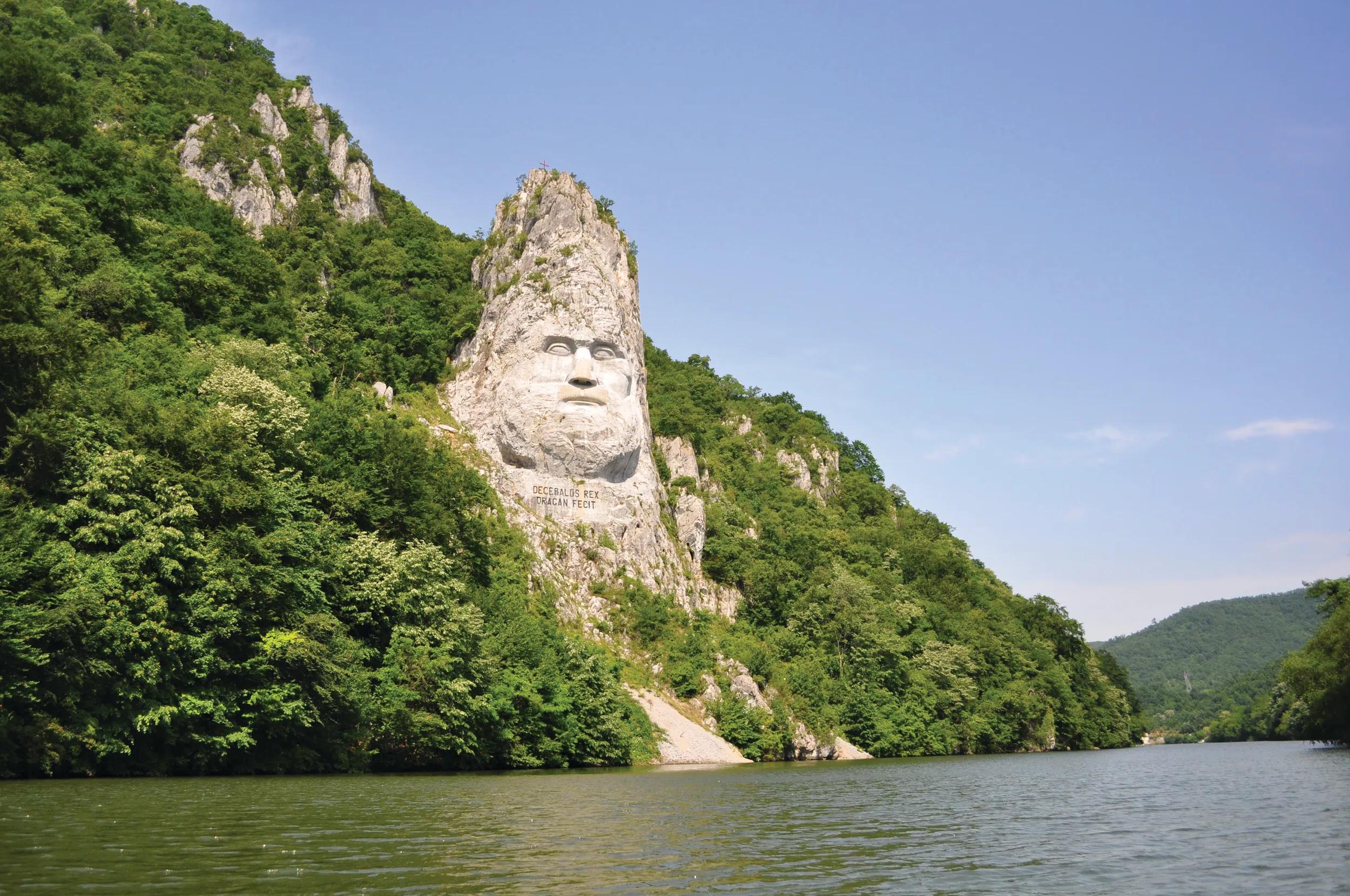 Rock sculpture of Decebalus.