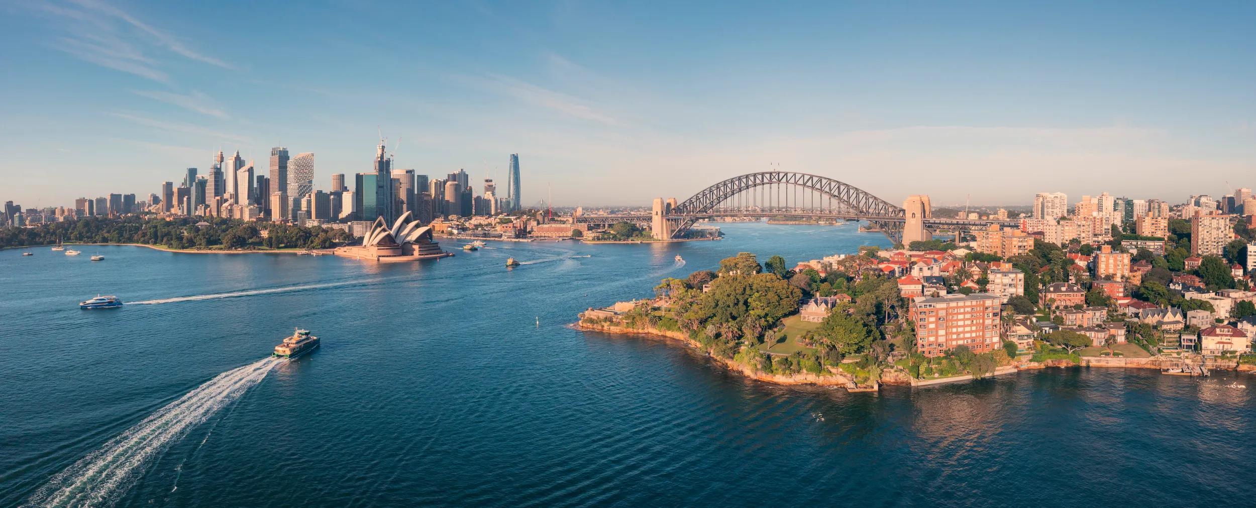 Scenic views of Sydney Harbour and Kirribilli, Sydney.