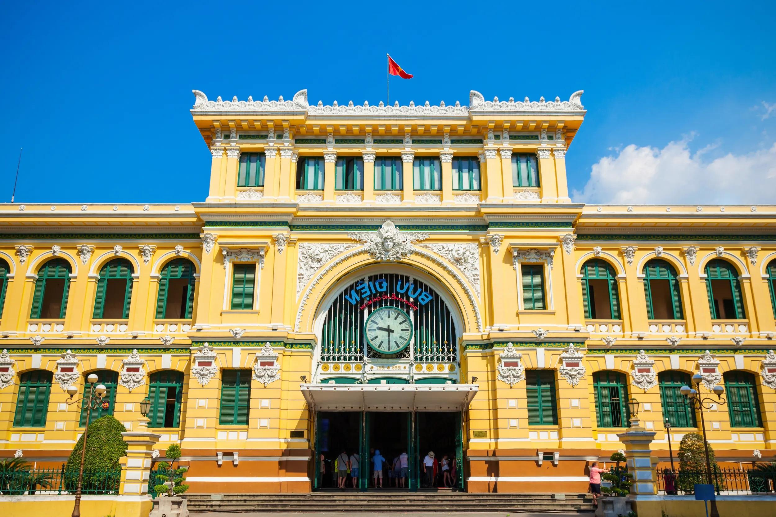 Saigon Central Post Office is a post office in the downtown Ho Chi Minh City or Saigon in Vietnam