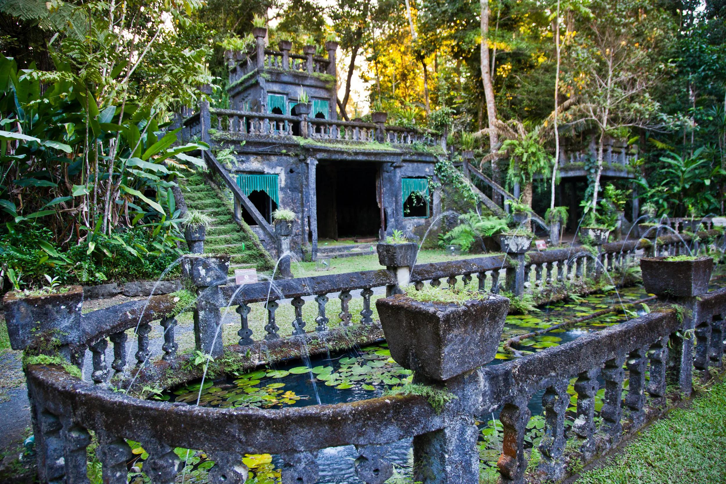 Australia, North Queensland, Paronella Park, created in the 1930's by the spaniard Jose Paronella on the theme of Catalonian castles in a tropical setting.