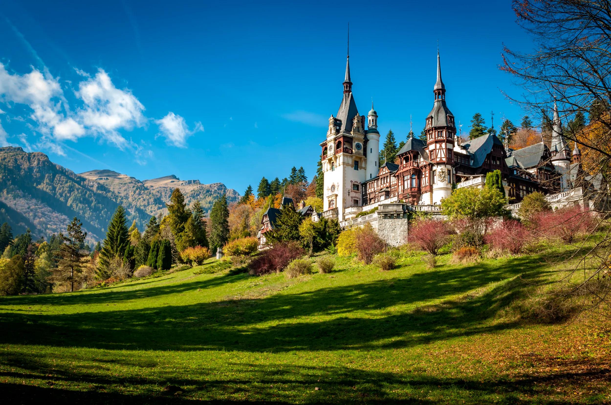 Sinaia, Romania - October 19th,2014 View of Peles castle in Sinaia, Romania, built by king Carol I of Romania. The castle is considered to be the most important historic building in Romania.