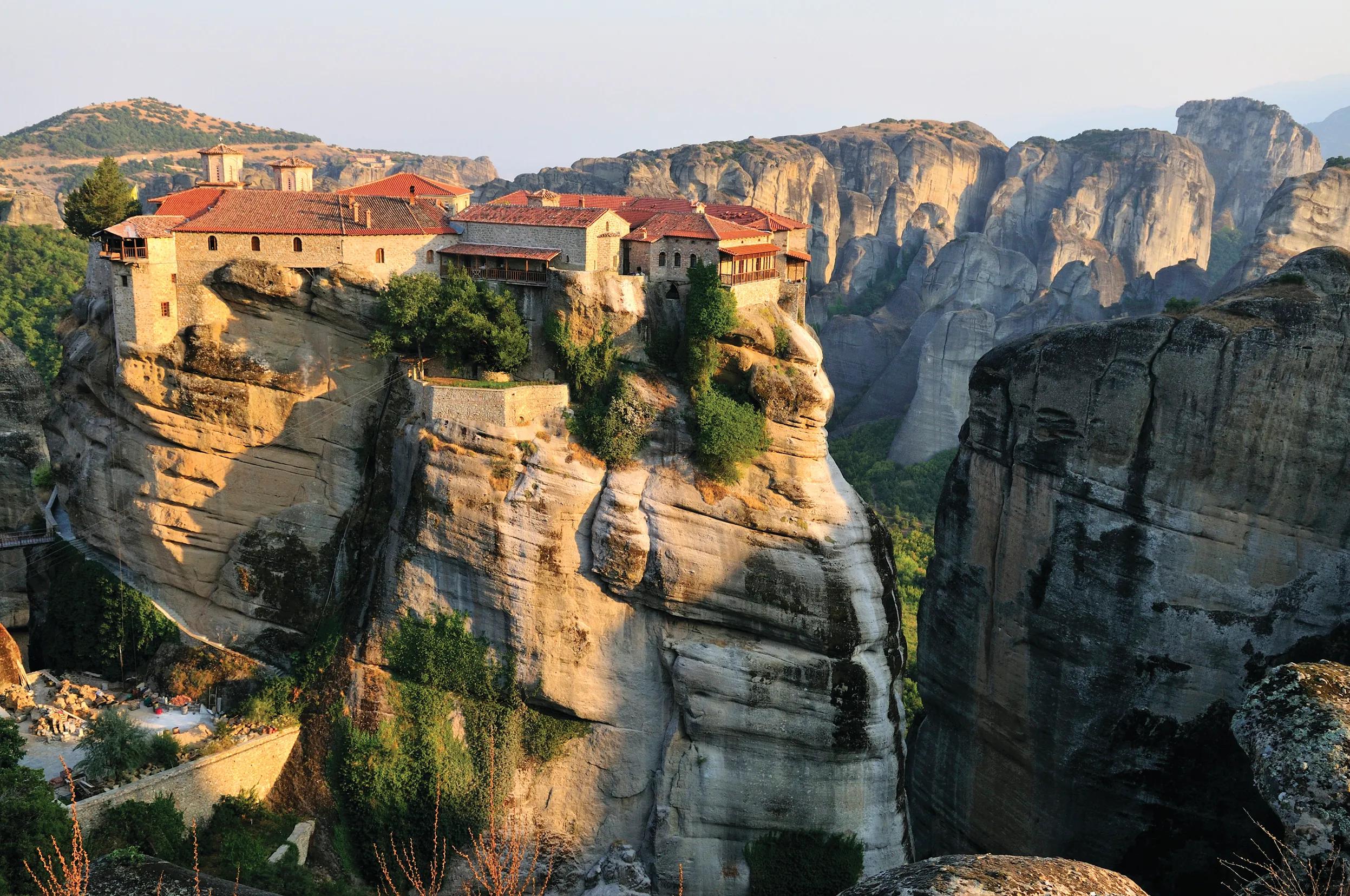 The famous hanging monastery of Meteora, Greece..