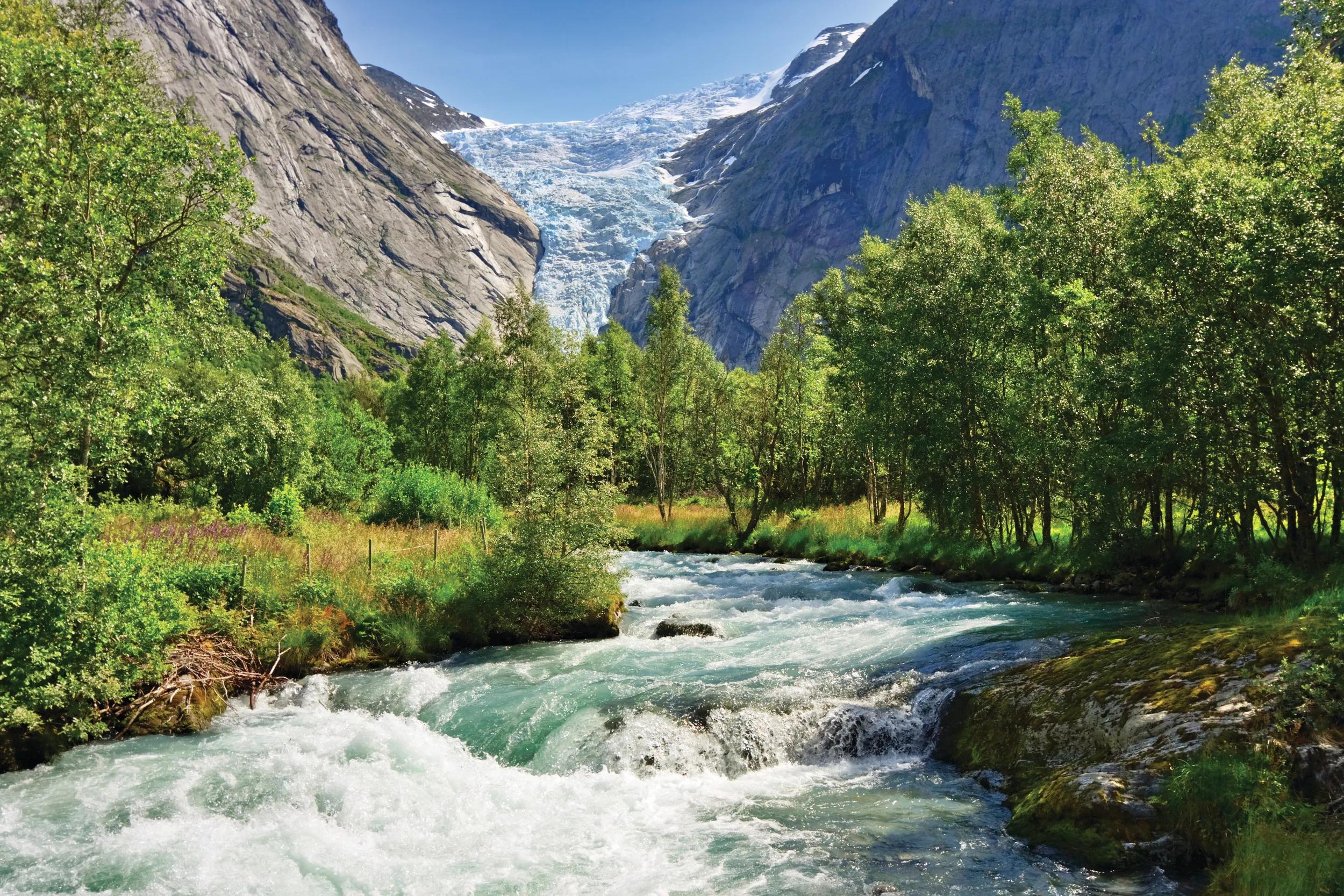 Briksdalsbreen glacier view, Norway