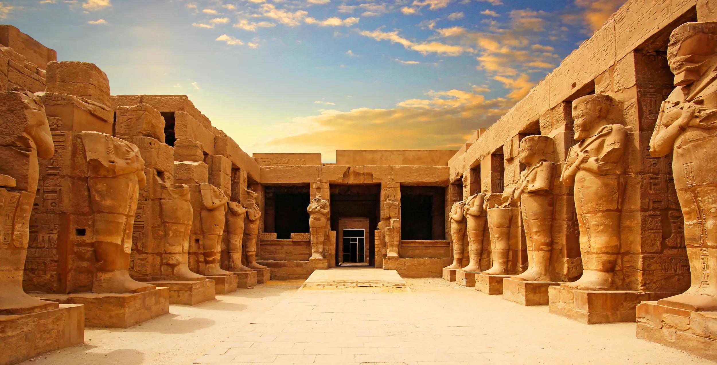 Ancient ruins of Karnak temple in Luxor. Egypt