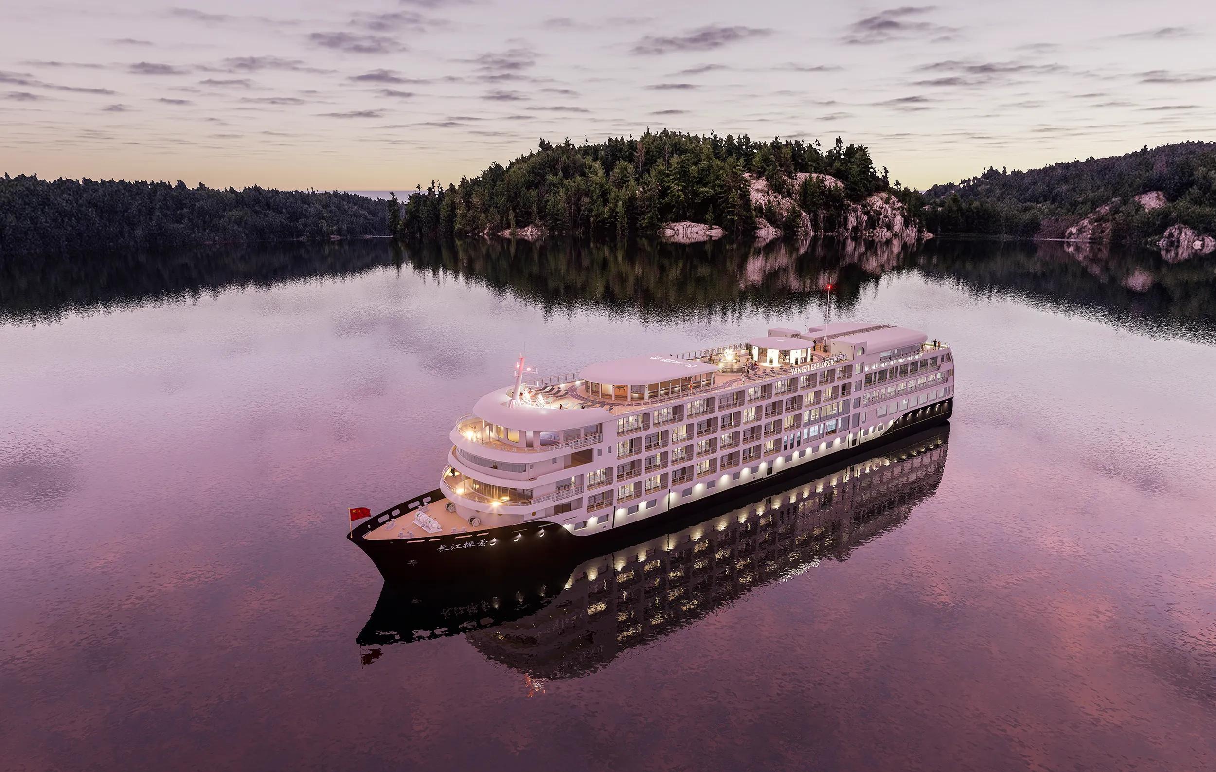 Yangzi Explorer rendering, supplied by Hubei Orient Royal Cruise Co.