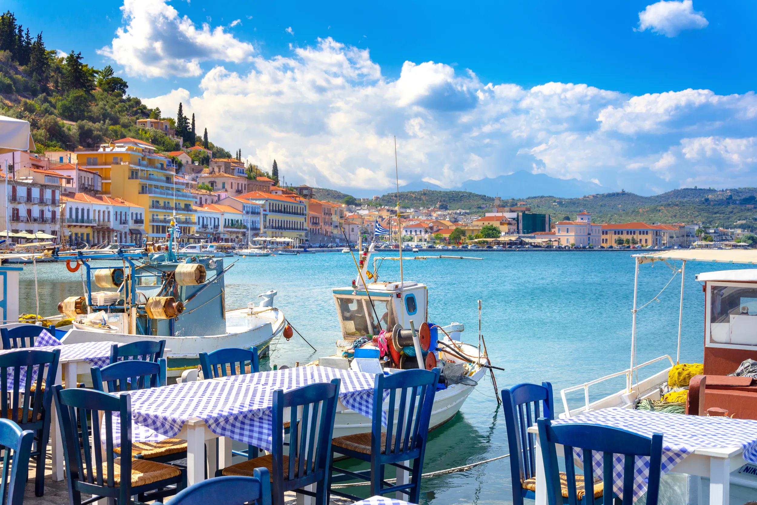 The picturesque coastal town of Gythio, Peloponnese, Greece.