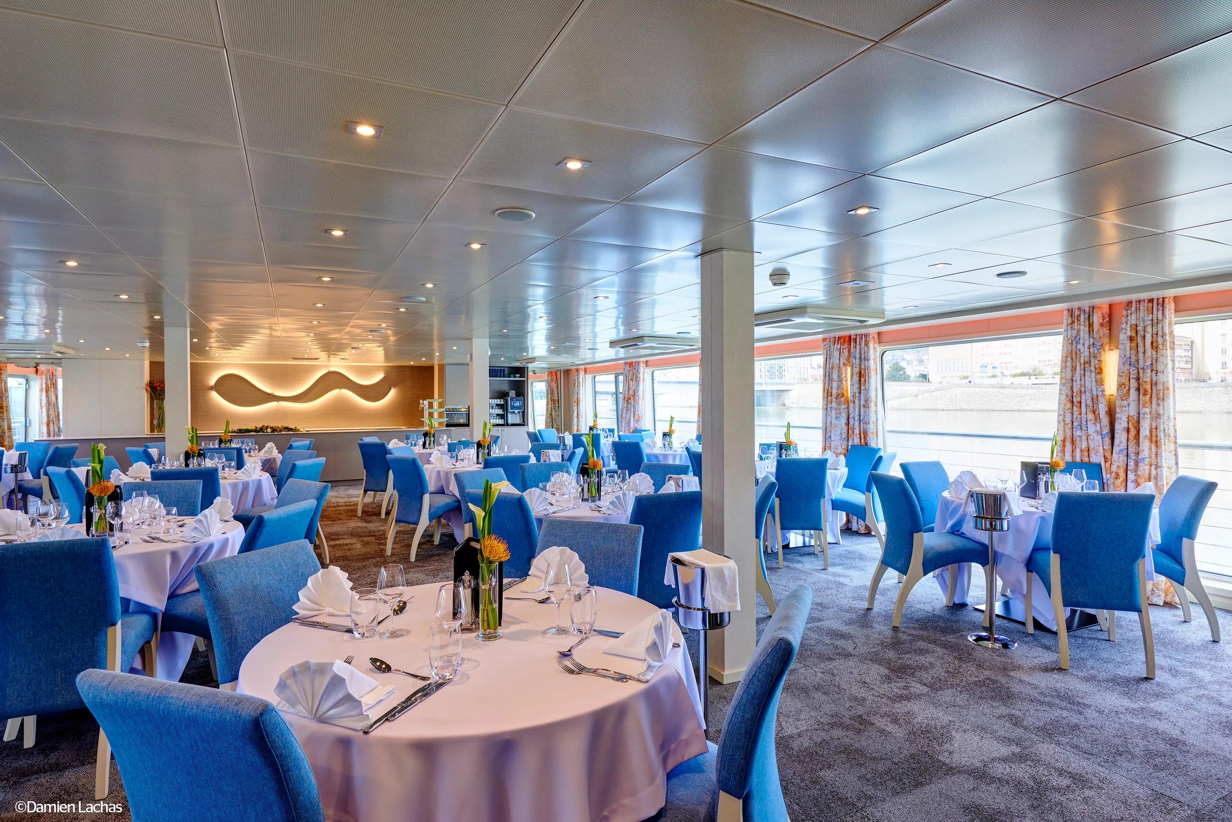 restaurant du paquebot de croisière le Van Gogh en mars 2018.