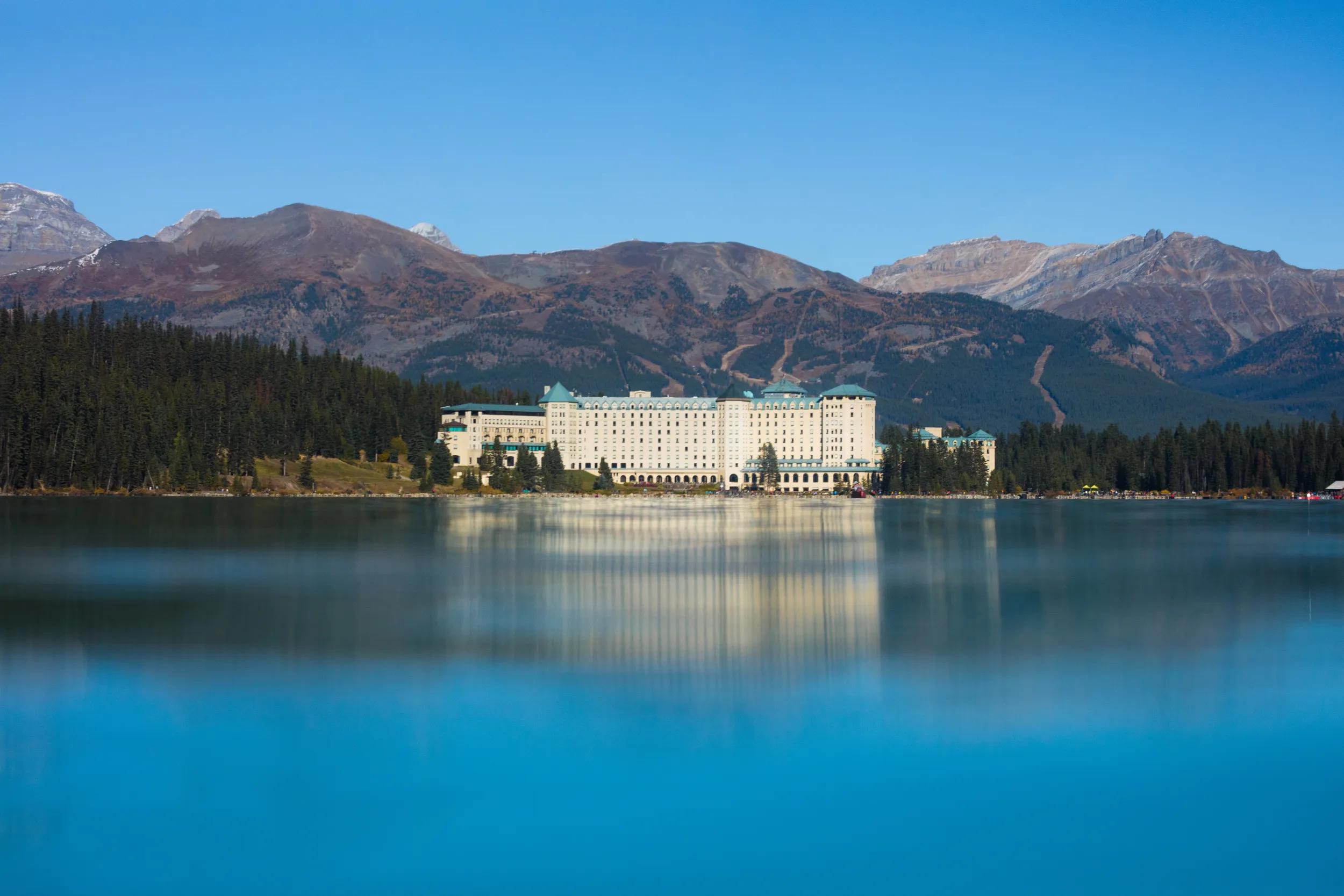 Fairmont Chateau Lake Louise, exterior view summer.