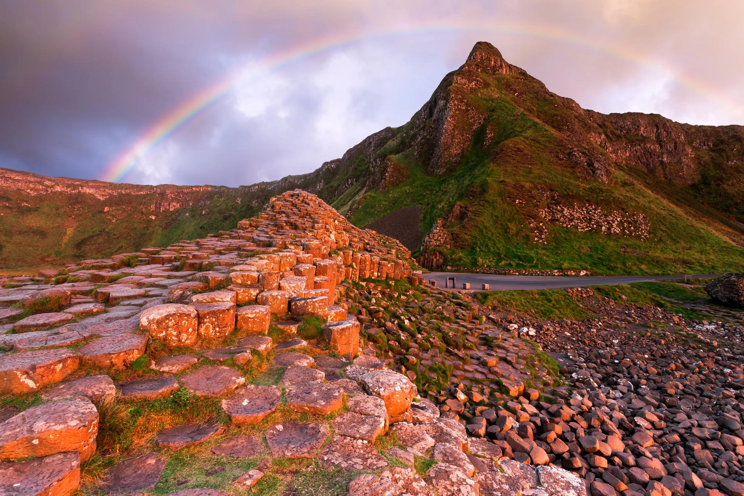 Rainbow Giants Causeway Bushmills County Antrim Northern Ireland