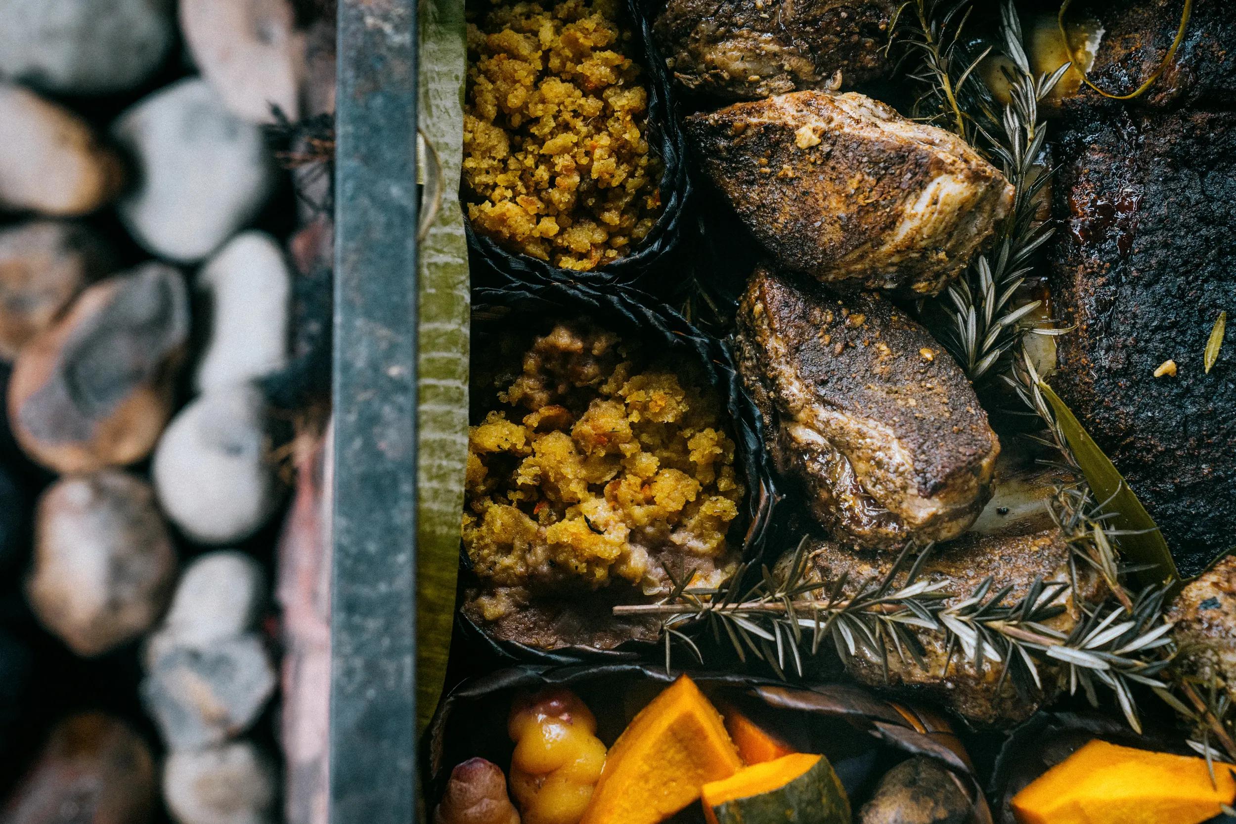 Summer food, Te Pa Tu Māori cultural experience in Rotorua.