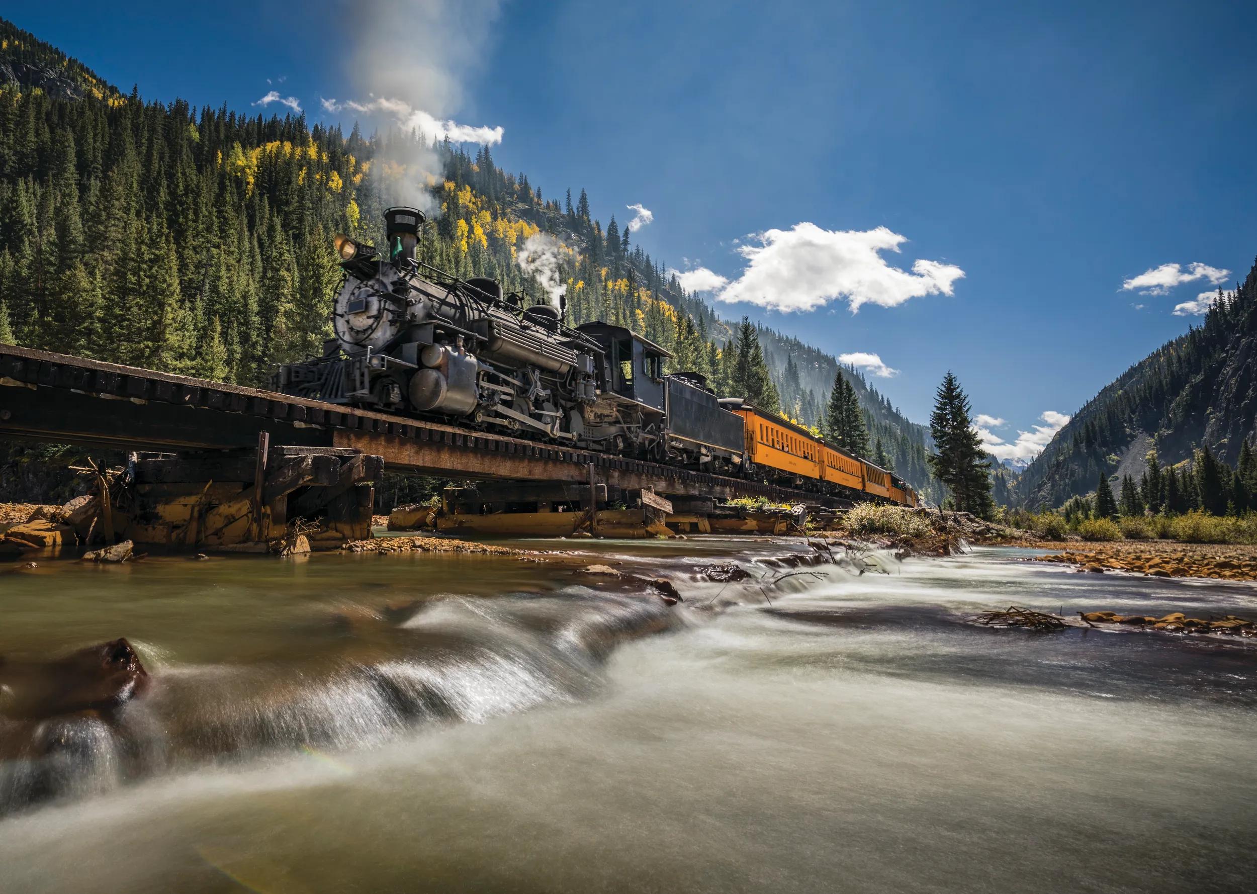 Durango and Silverton Narrow Gauge Railroad Train, CO.