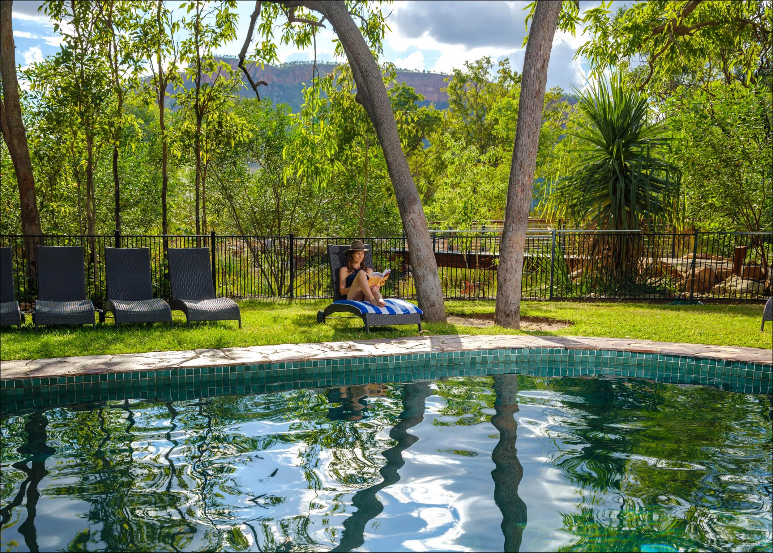 Pool at Emma Gorge Resort, El Questro Homestead, Western Australia.