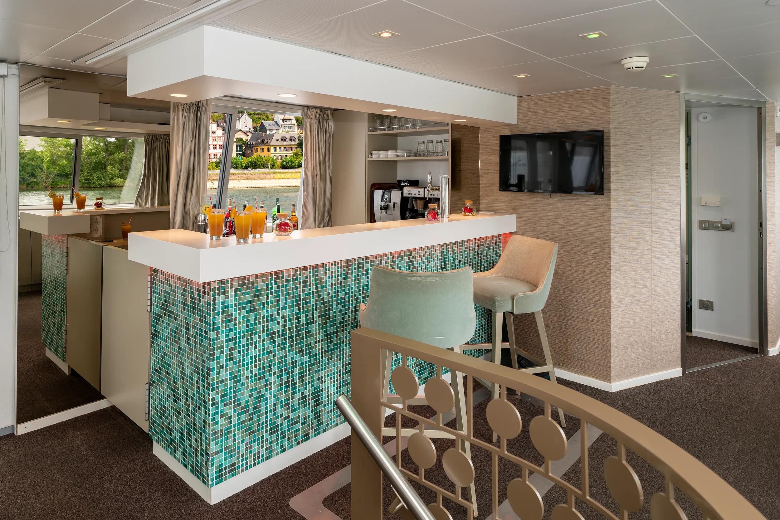 Ship MS Daniele, bar.