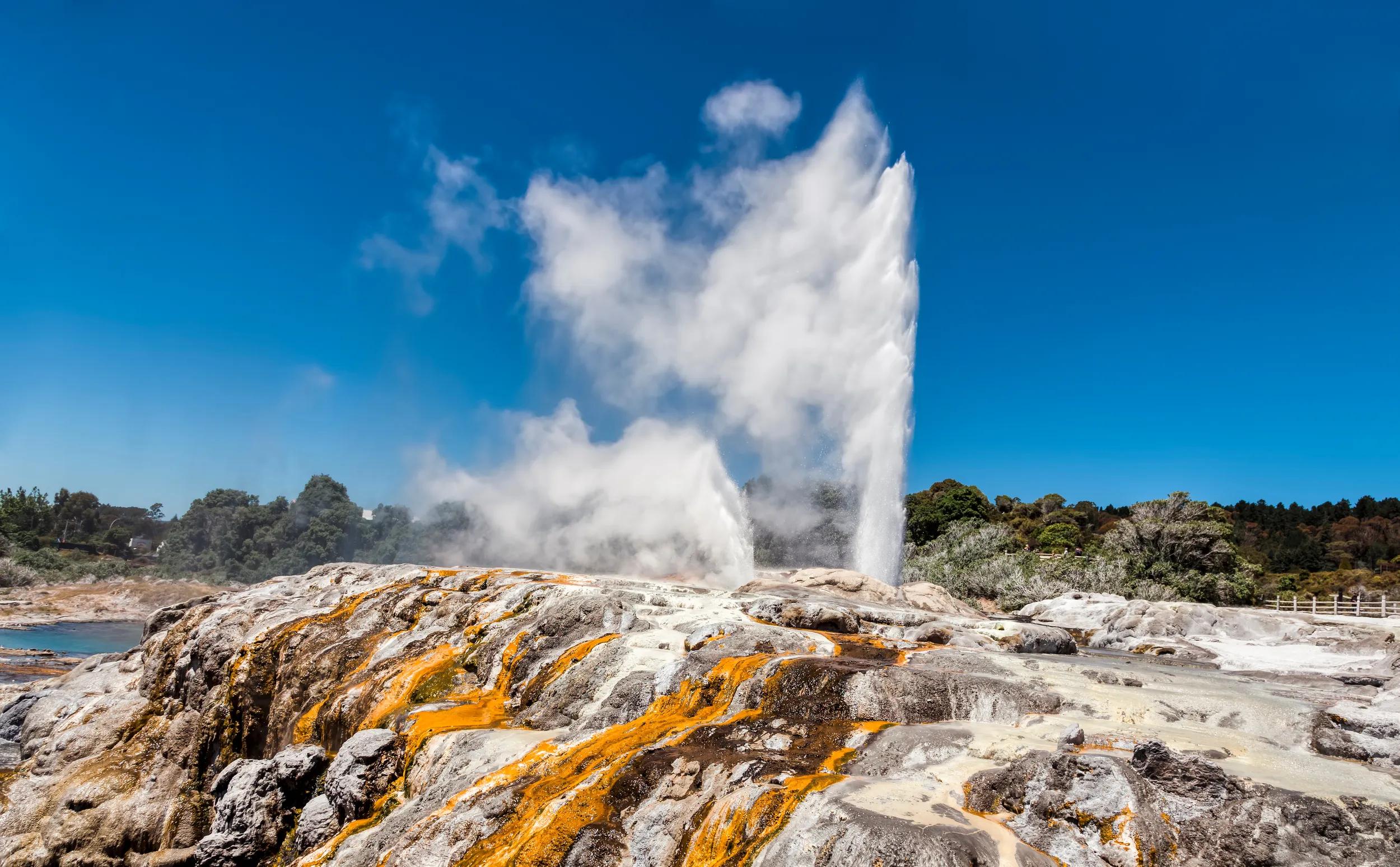 Pohutu Geyser in Te Puia – Rotorua, Bay of Plenty, North Island, New Zealand