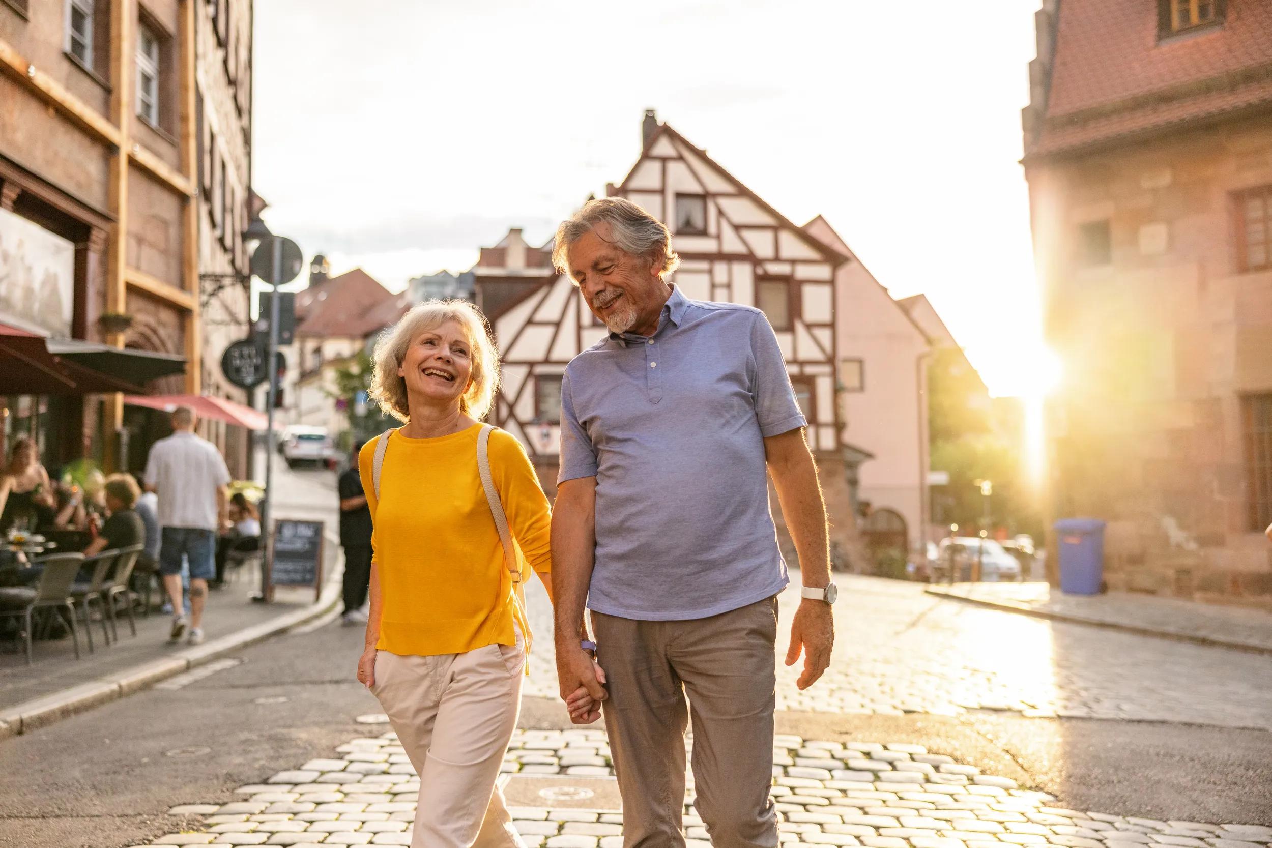 Romantic And Happy Couple Exploring Nuremberg