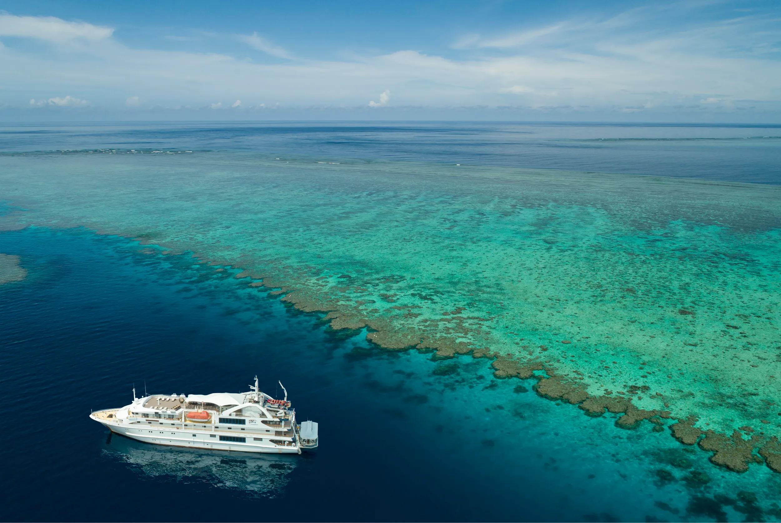 Coral Discoverer on the Great Barrier Reef, QLD - Outerknown Adventures Great Barrier Reef