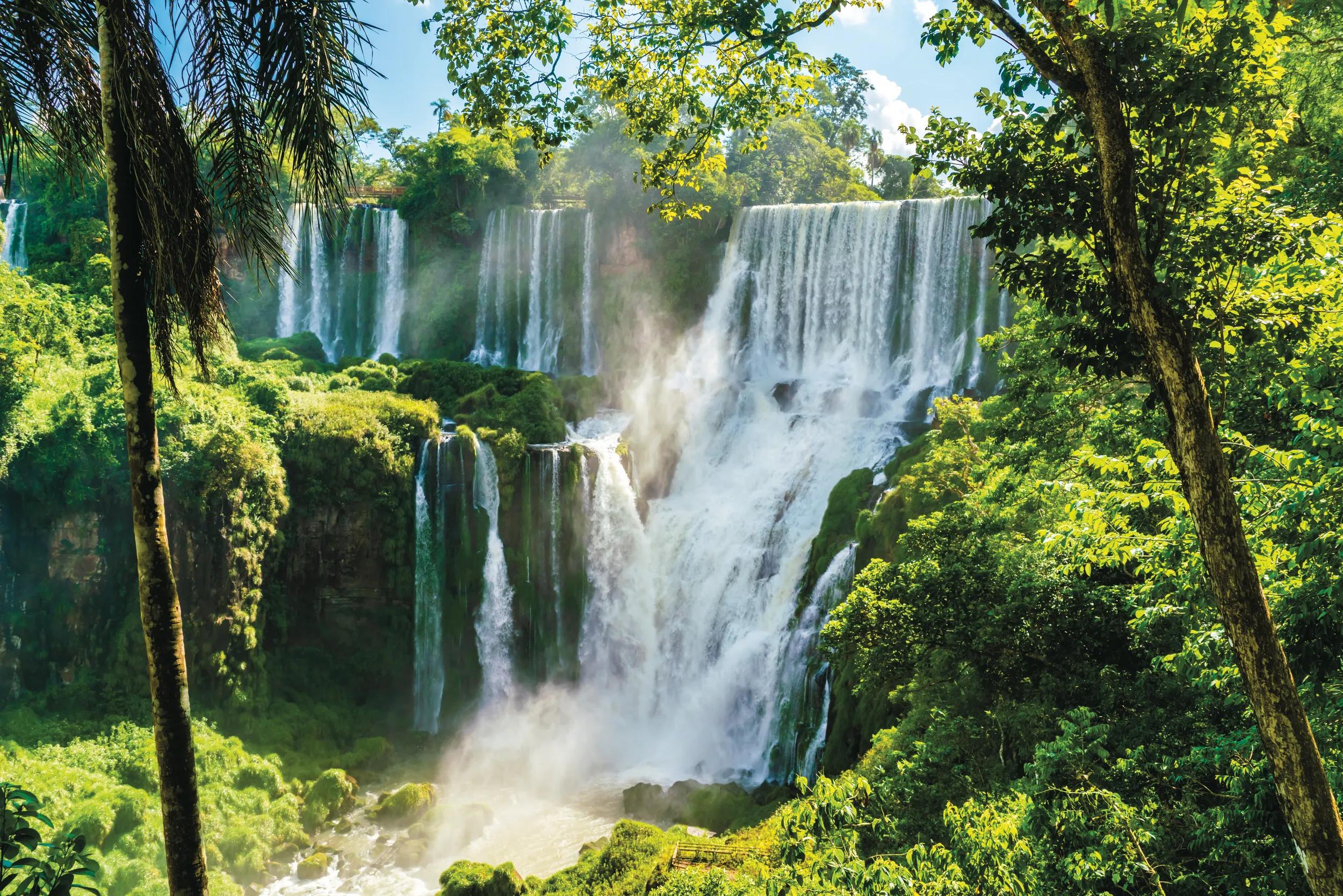 Part of The Iguazu Falls seen from the Argentinian National Park