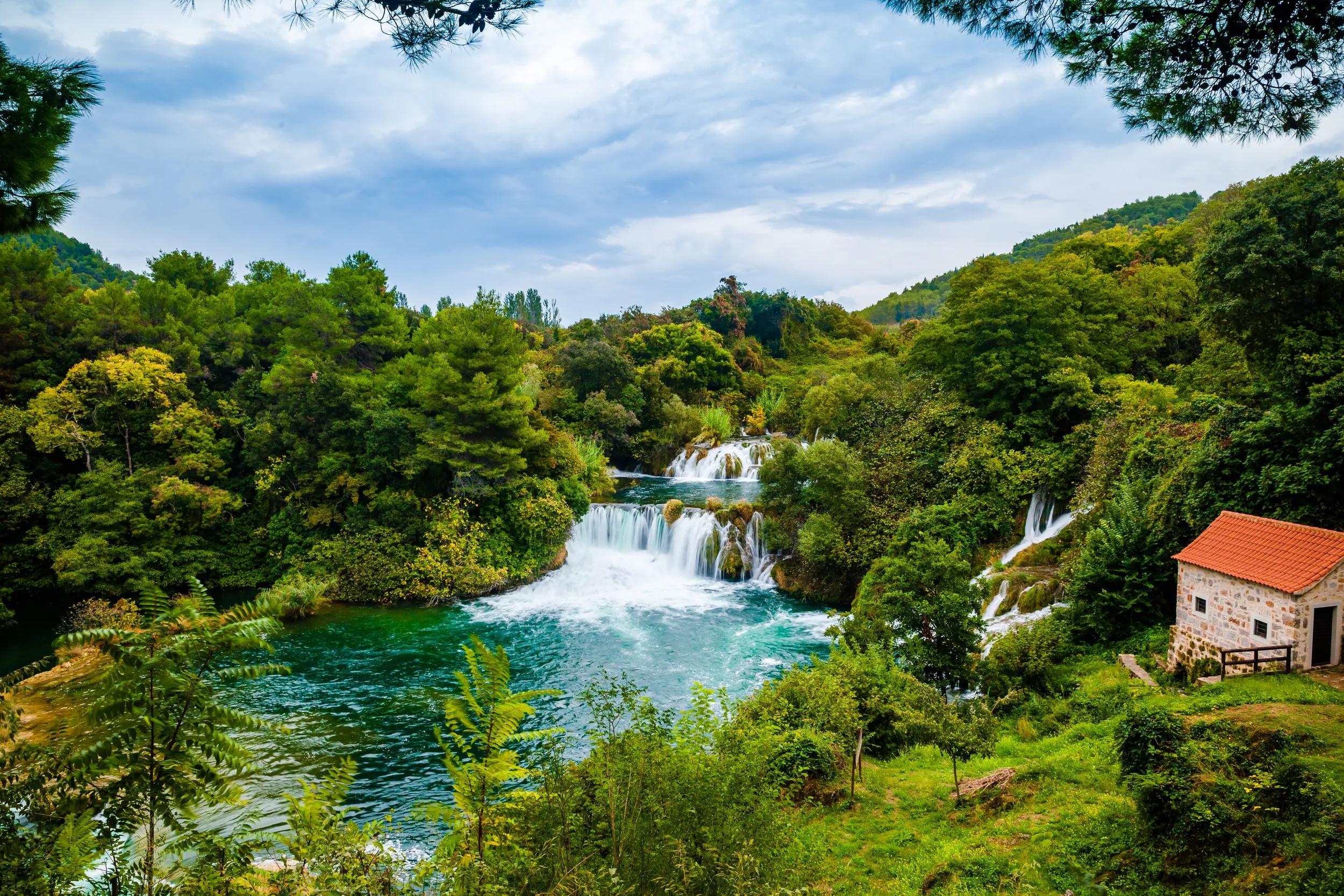 Waterfall cascades of Krka National Park, Croatia