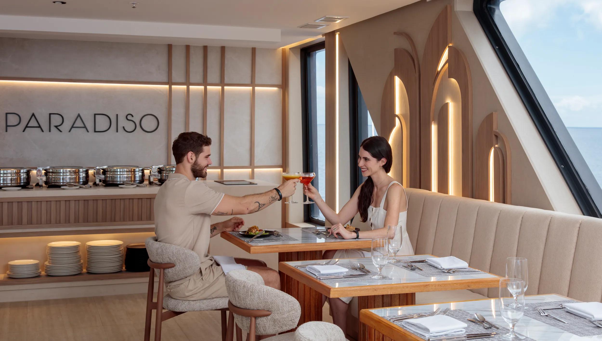 Hermes Galapagos Mega Catamaran Paradiso restaurant