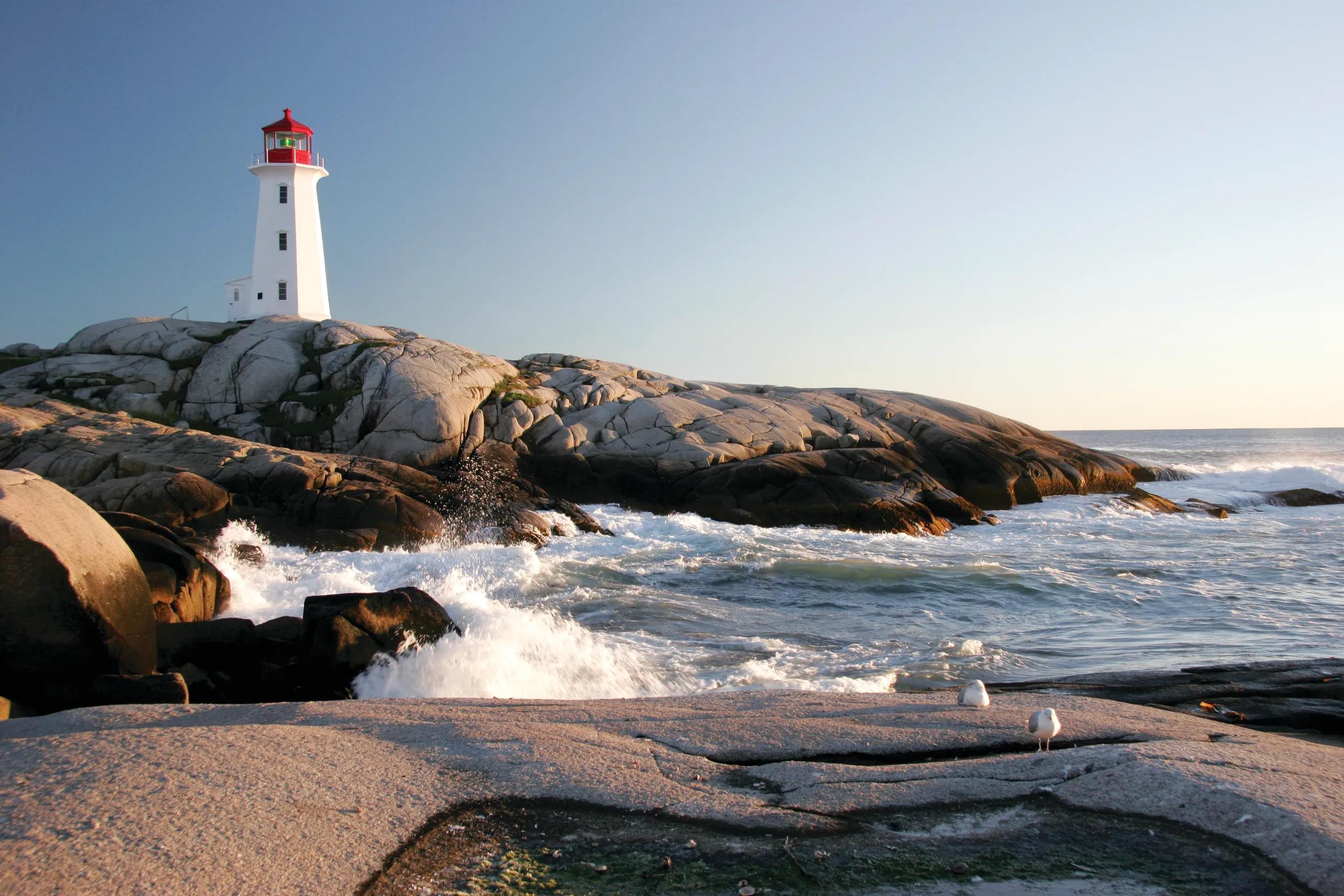 Peggy's Cove Lighthouse in Nova Scotia, Canada