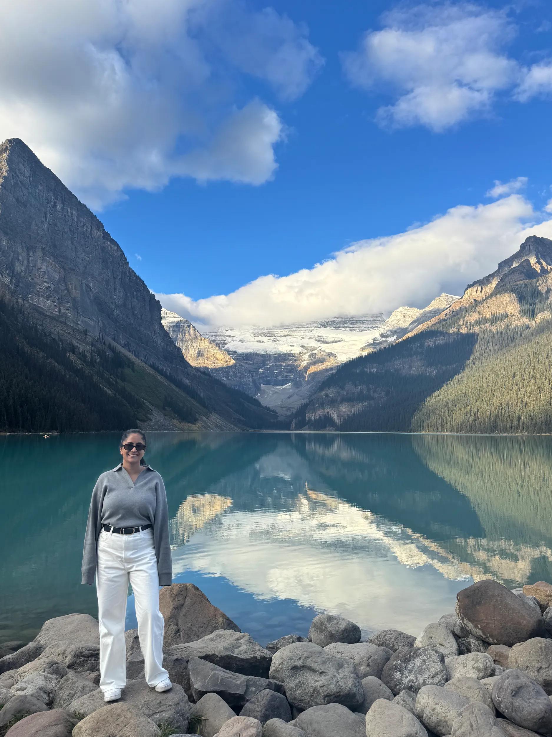 Lake Louise, Rashika Kumar on Famil in Canada.