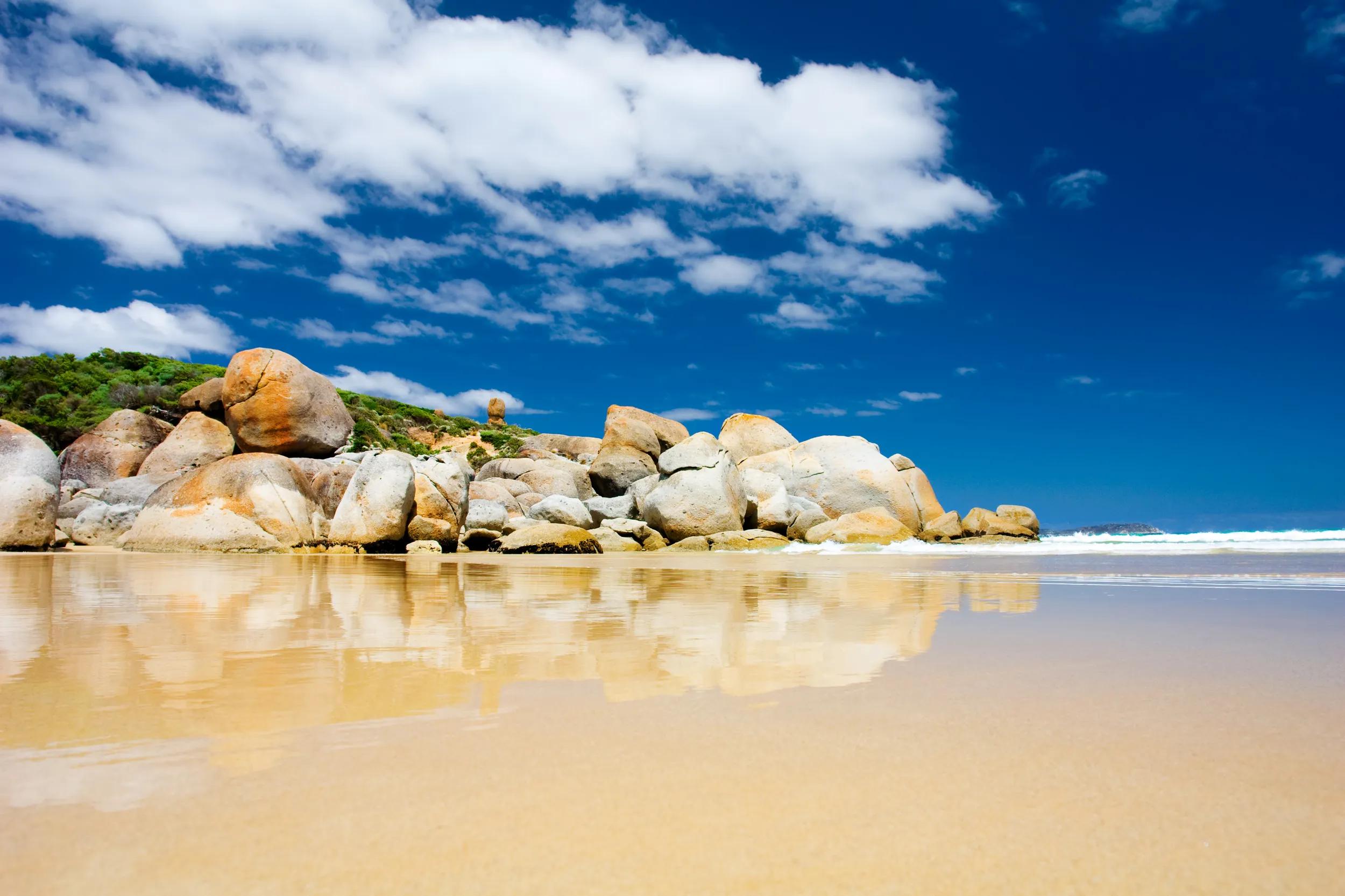 Large Rocks on a beach at Wilsons Prom