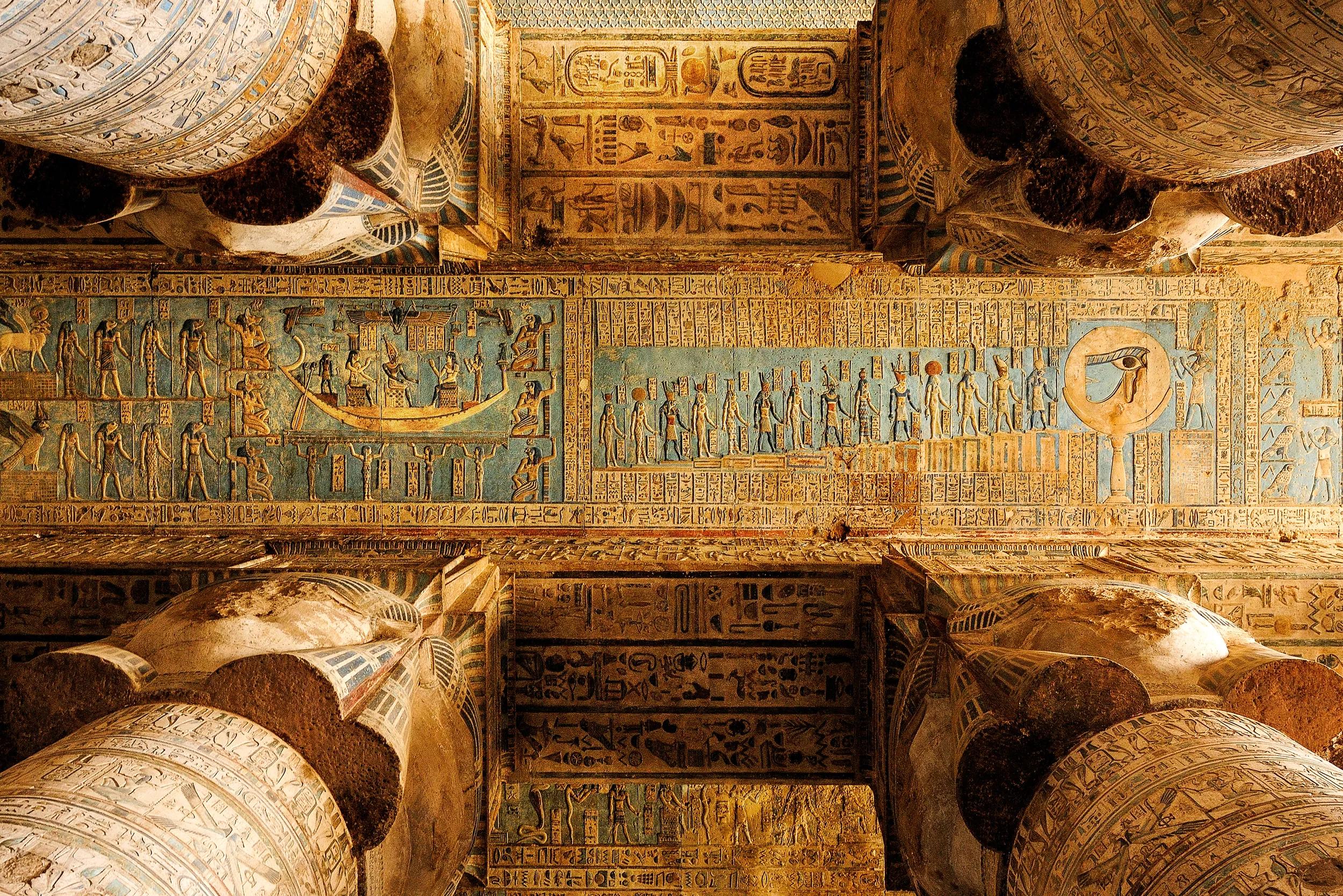 The Dendera Temple complex, which contains the Temple of Hathor, is one of the best-preserved temples, if not the best-preserved one, in all of Upper Egypt.