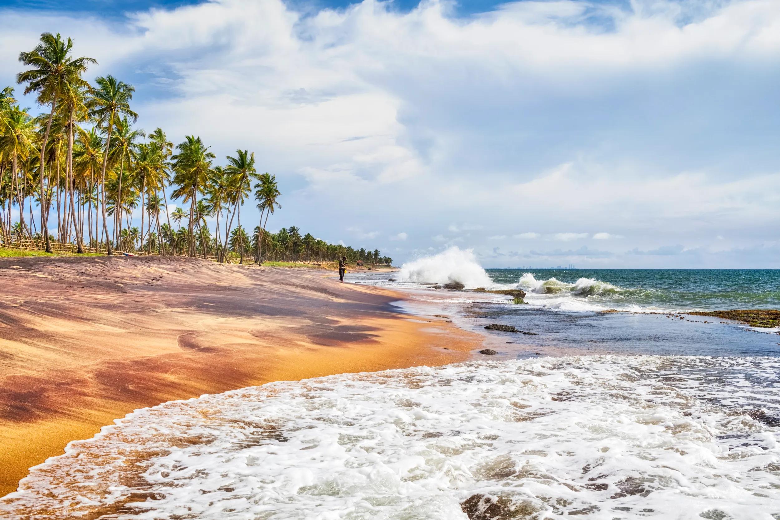 natural beach of Negombo in Sri Lanka